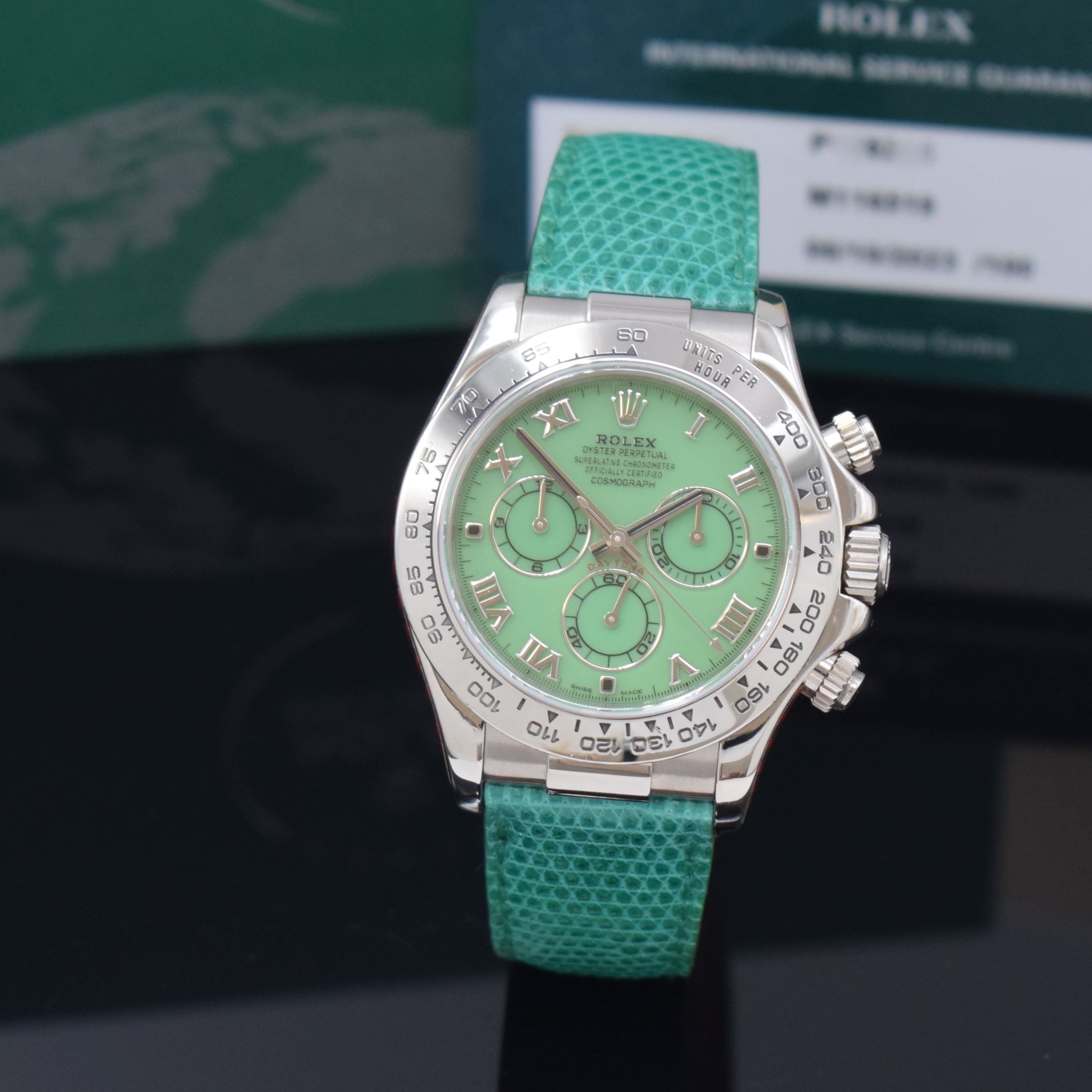 Detail b: ROLEX Herrenarmbanduhr Oyster Perpetual Cosmograph Daytona "Beach" Armbandchronograph in WG 750/000 Referenz 116519, Automatik, P-Serie, ...