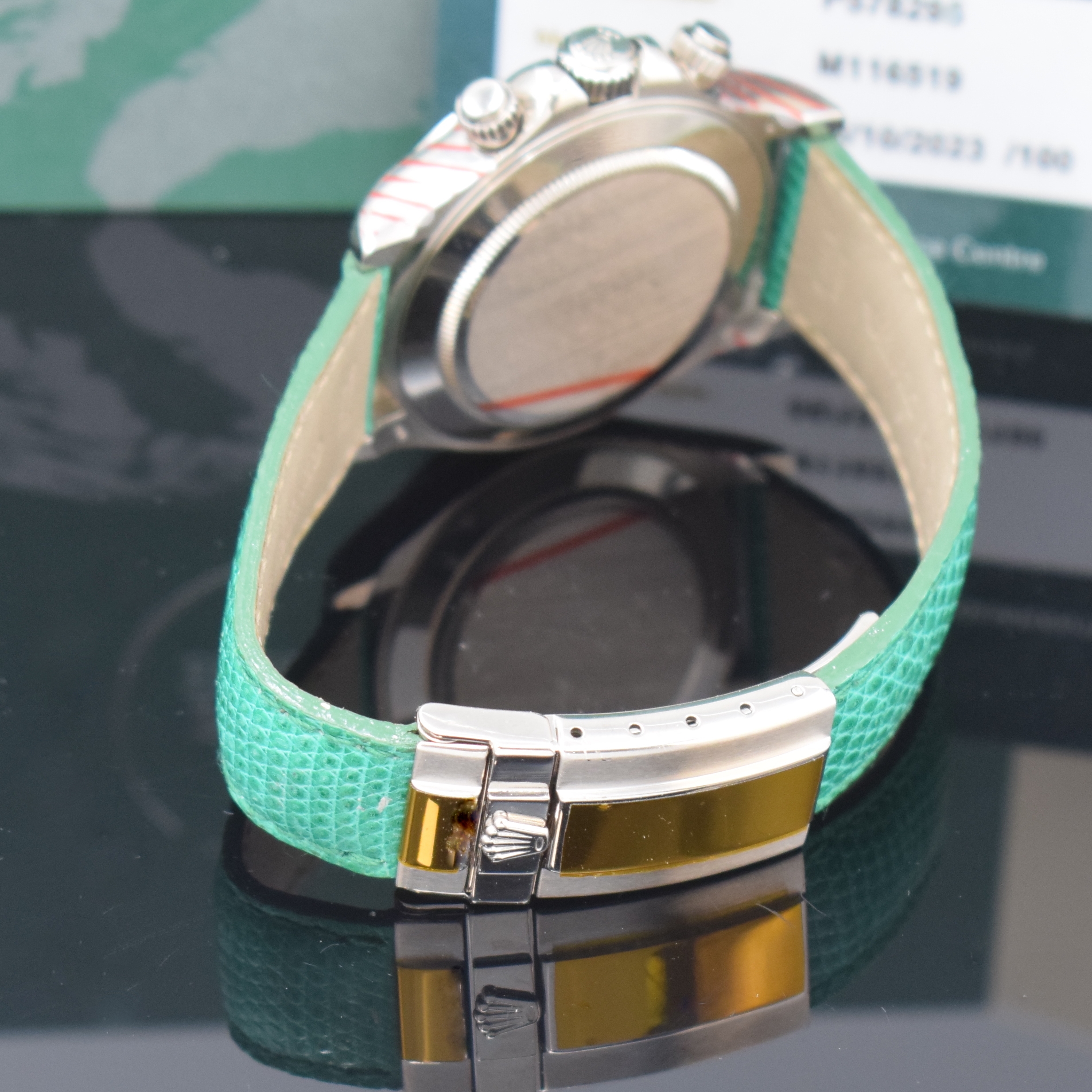 Detail f: ROLEX Herrenarmbanduhr Oyster Perpetual Cosmograph Daytona "Beach" Armbandchronograph in WG 750/000 Referenz 116519, Automatik, P-Serie, ...