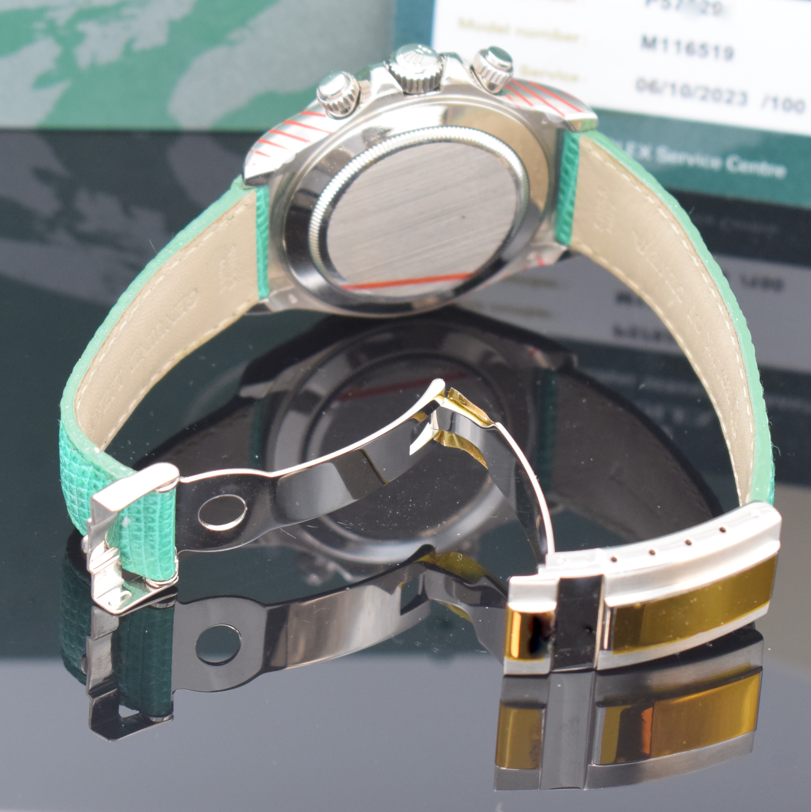 Detail g: ROLEX Herrenarmbanduhr Oyster Perpetual Cosmograph Daytona "Beach" Armbandchronograph in WG 750/000 Referenz 116519, Automatik, P-Serie, ...