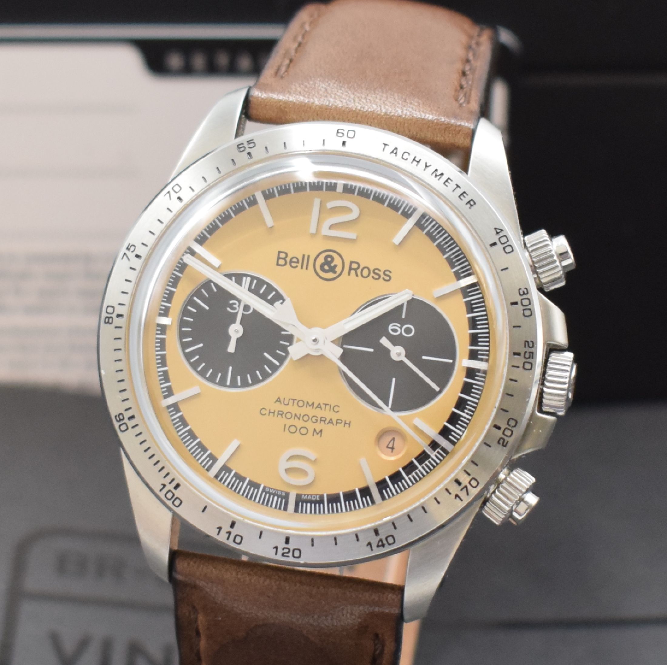 Detail a: BELL & ROSS Bellytanker auf 500 Stück limitierter Armbandchronograph Referenz BRV2, Schweiz um 2018, Automatik, verschr., beids. vergl. ...