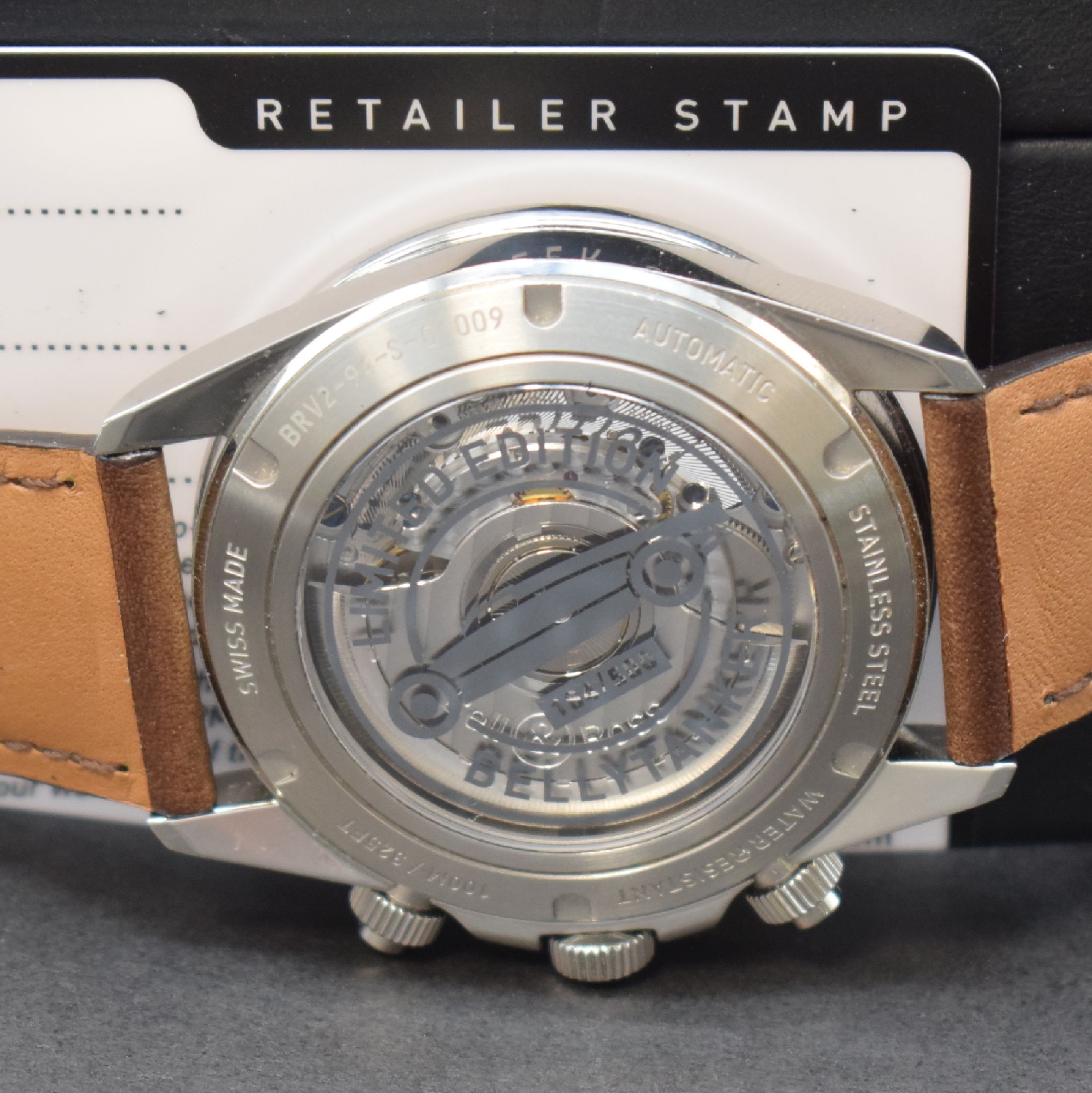Detail e: BELL & ROSS Bellytanker auf 500 Stück limitierter Armbandchronograph Referenz BRV2, Schweiz um 2018, Automatik, verschr., beids. vergl. ...