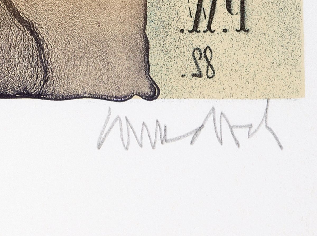Detail c: Paul Wunderlich, 1927-2010, 3 Grafiken: Nicht hören-sehen-sagen, num. 81/1200, sign., je ca. 36x26cm, u.Gl., R. ca. 48x37cm