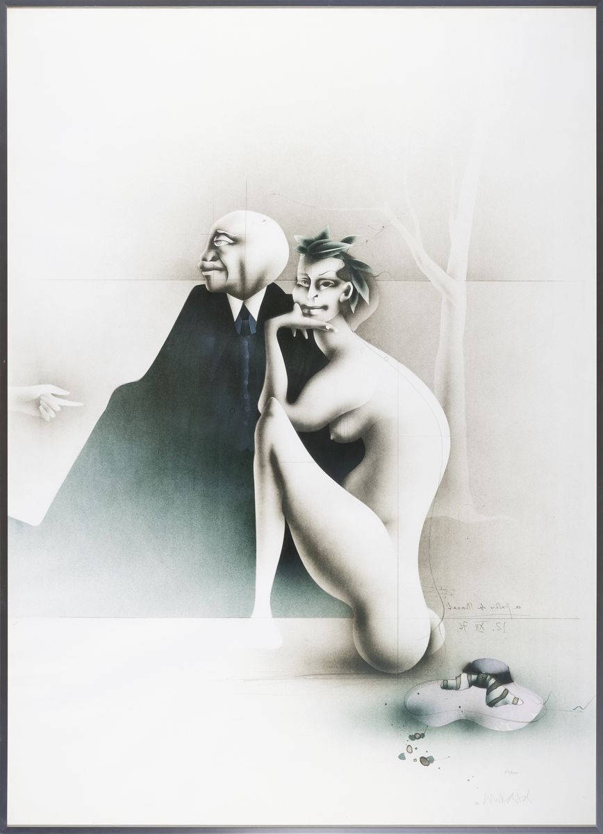 Detail k: Paul Wunderlich, 1927-2010, Farblithographie von 1976, sign., num. 57/100, ca. 94x67cm