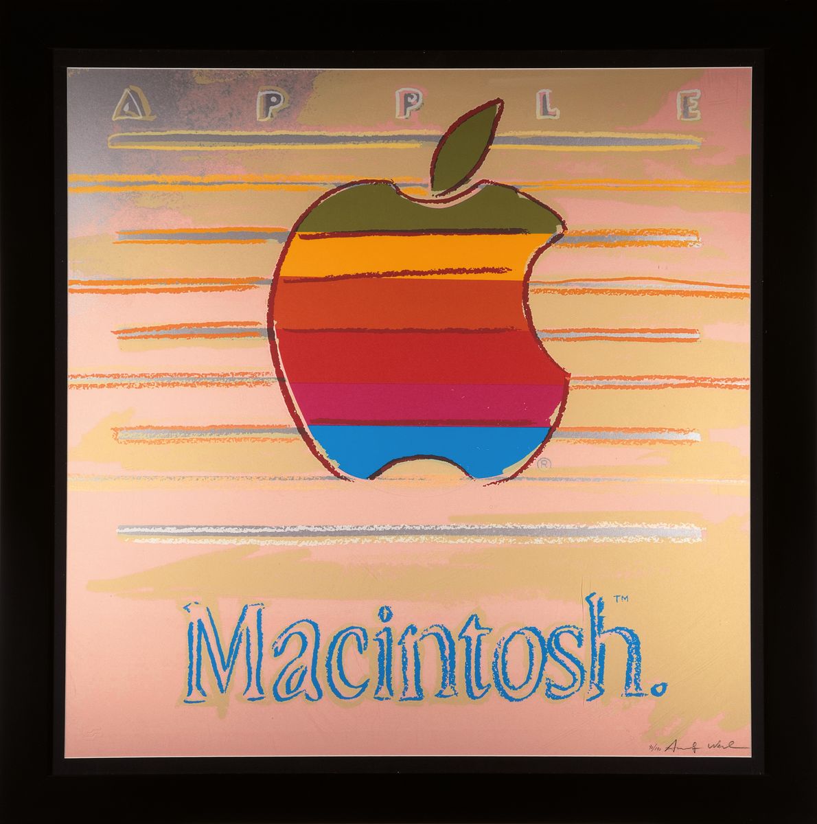 Detail k: Andy Warhol Factory, Apple Macintosh, Farbserigraphie aus der Serie ADS von 1985, Species, signiert und num. 90/190, gedruckt von Rupert Jasen Smith, ...