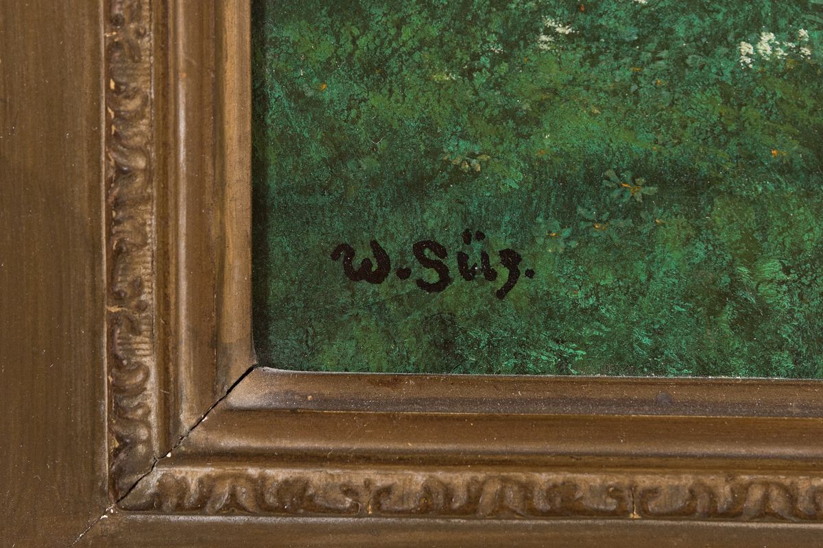 Detail a: Wilhelm Süs, 1861 Düsseldorf-1933 Mannheim, Studium an den Akademien Düsseldorf und Dresden, später Leiter der Großherzoglichen Majolika ...