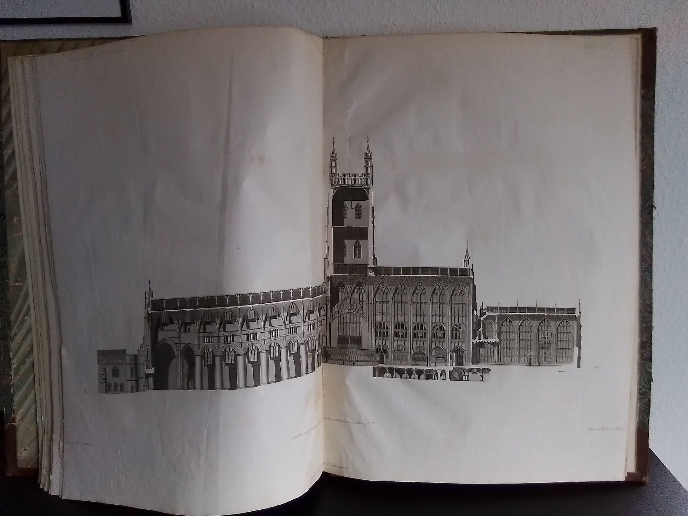Detail f: John Carter (1748-1817) und James Basire, Gloucester Cathedral 1809, Mappe: Some account of the Cathedral Church of Gloucester, illustrative of the ...