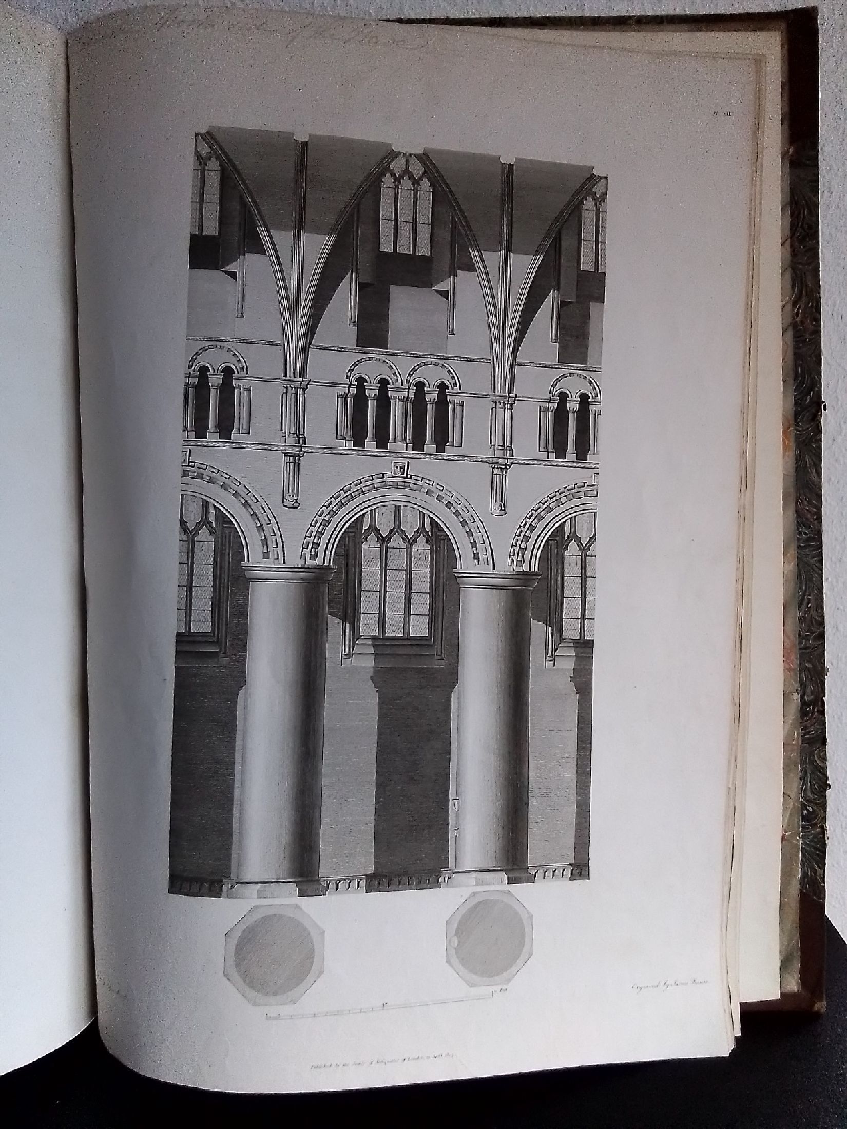 Detail h: John Carter (1748-1817) und James Basire, Gloucester Cathedral 1809, Mappe: Some account of the Cathedral Church of Gloucester, illustrative of the ...