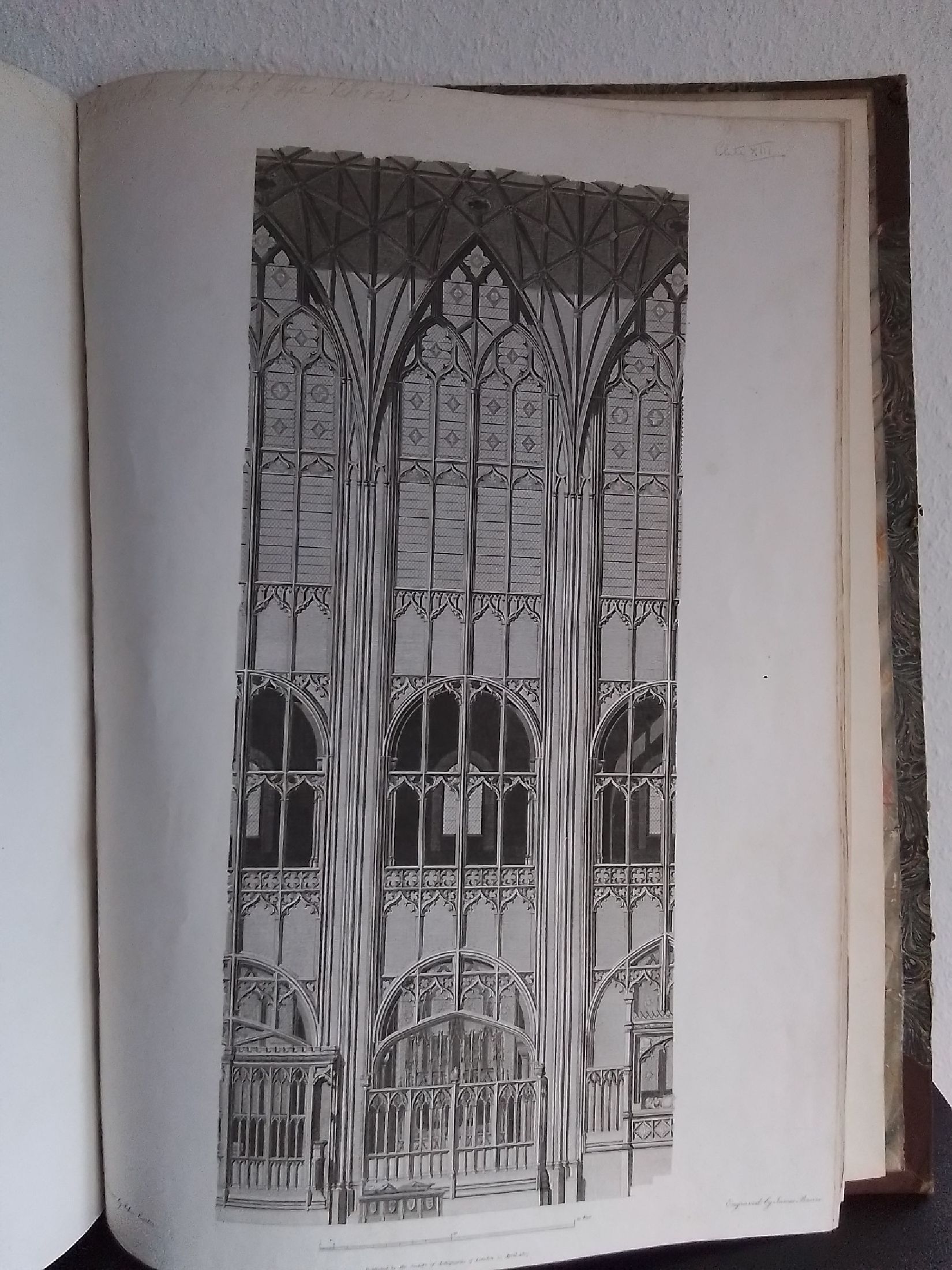 Detail i: John Carter (1748-1817) und James Basire, Gloucester Cathedral 1809, Mappe: Some account of the Cathedral Church of Gloucester, illustrative of the ...