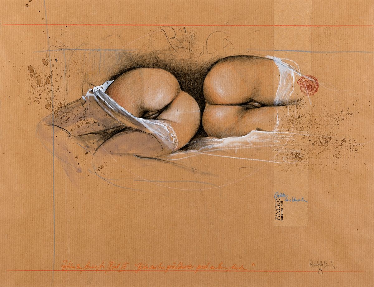 Detail i: Bodo W. Klös, geb. 1952 Lich/Hessen, Studium bei Gerhard Sturm und an der Academie de Gravure in Cabis bei Grasse, bekannt für seine speziellen ...