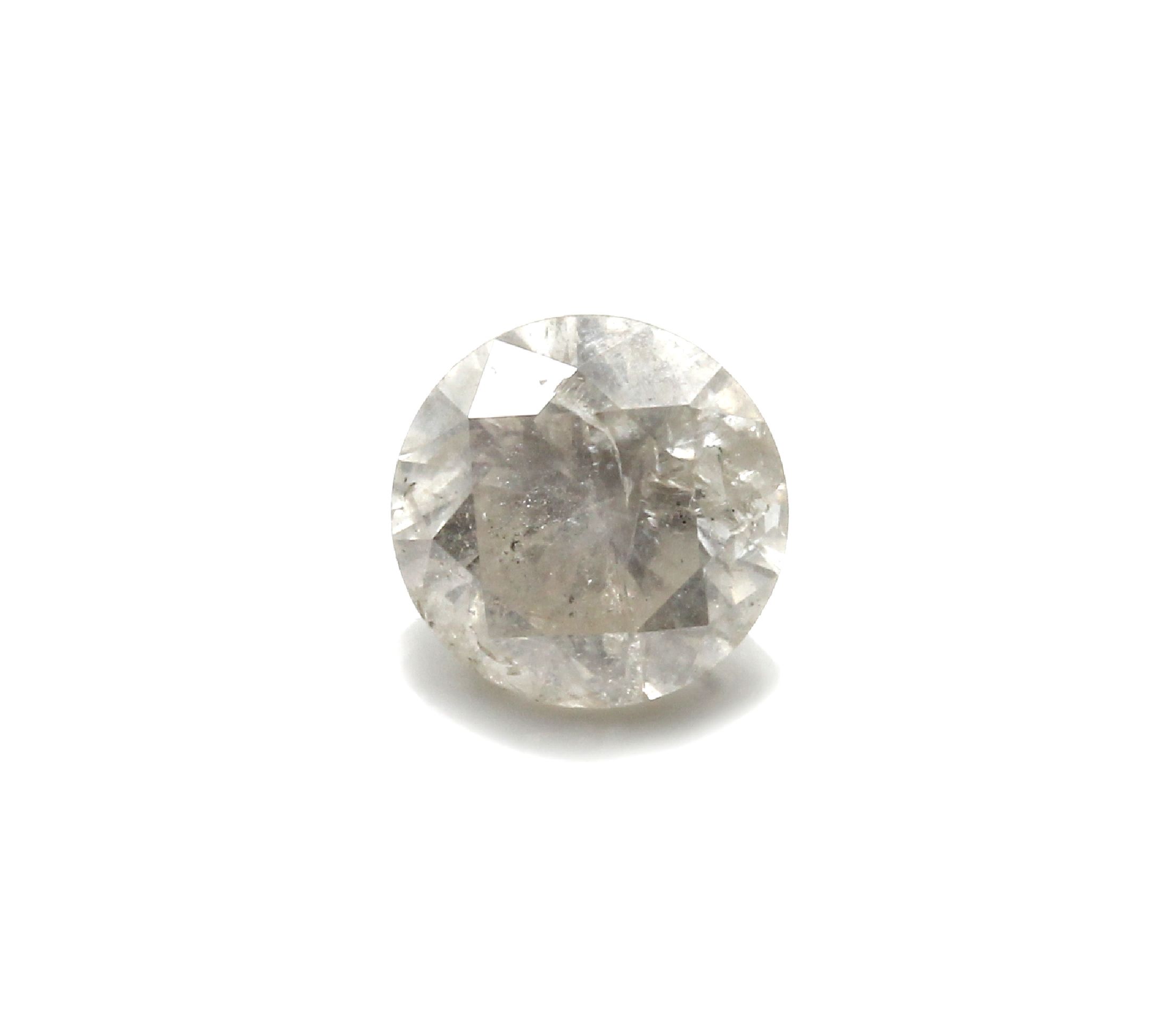 Loser Brillant, 1.08 ct get. Weiß (K)/p2, Kerbe, mit AIG-Blister