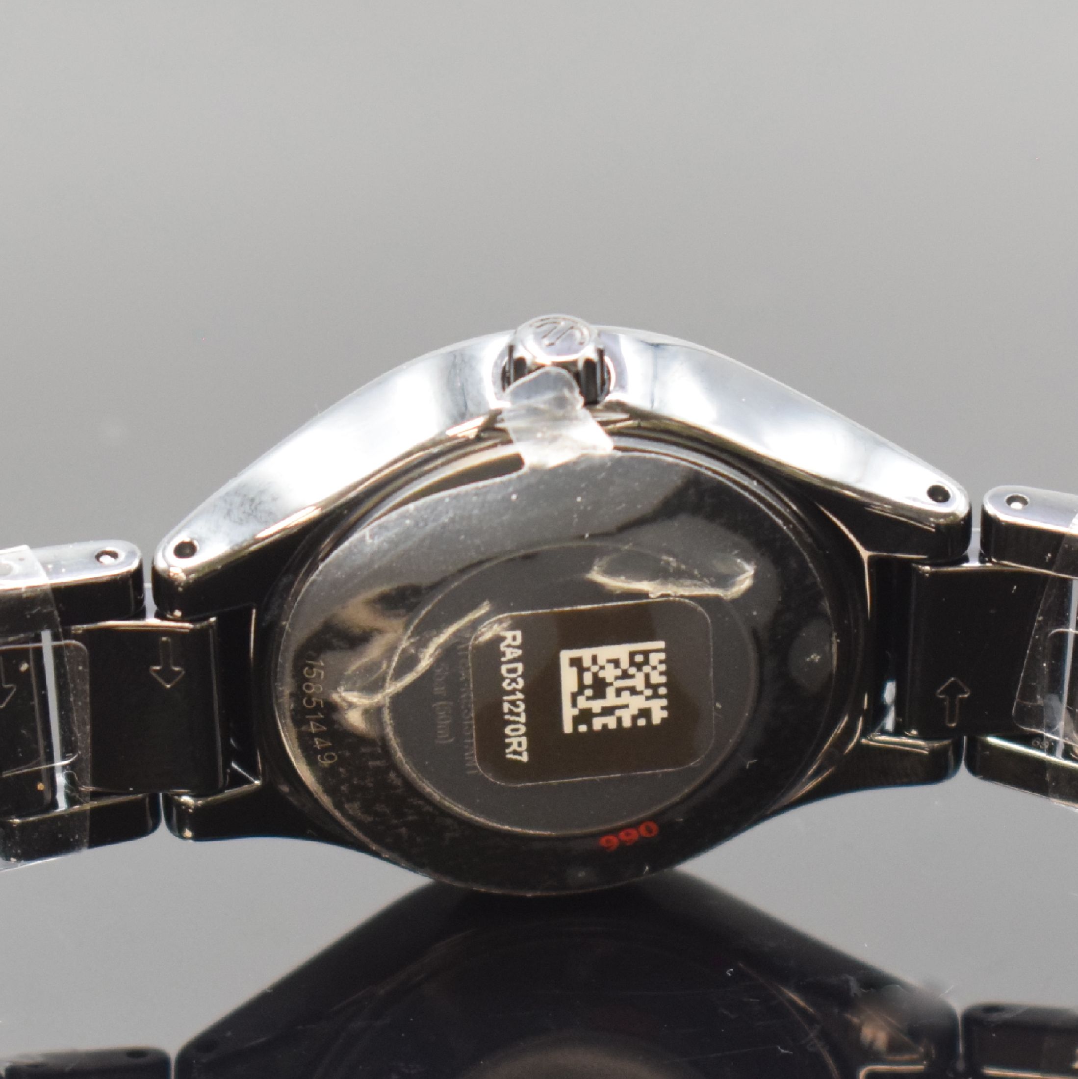 Detail d: RADO nahezu neuwertige Damenarmbanduhr Serie True Referenz R27242152, Automatik, Keramikgeh. inkl. Gliederband m. dopp. Faltschl., Boden aufgedr., ...