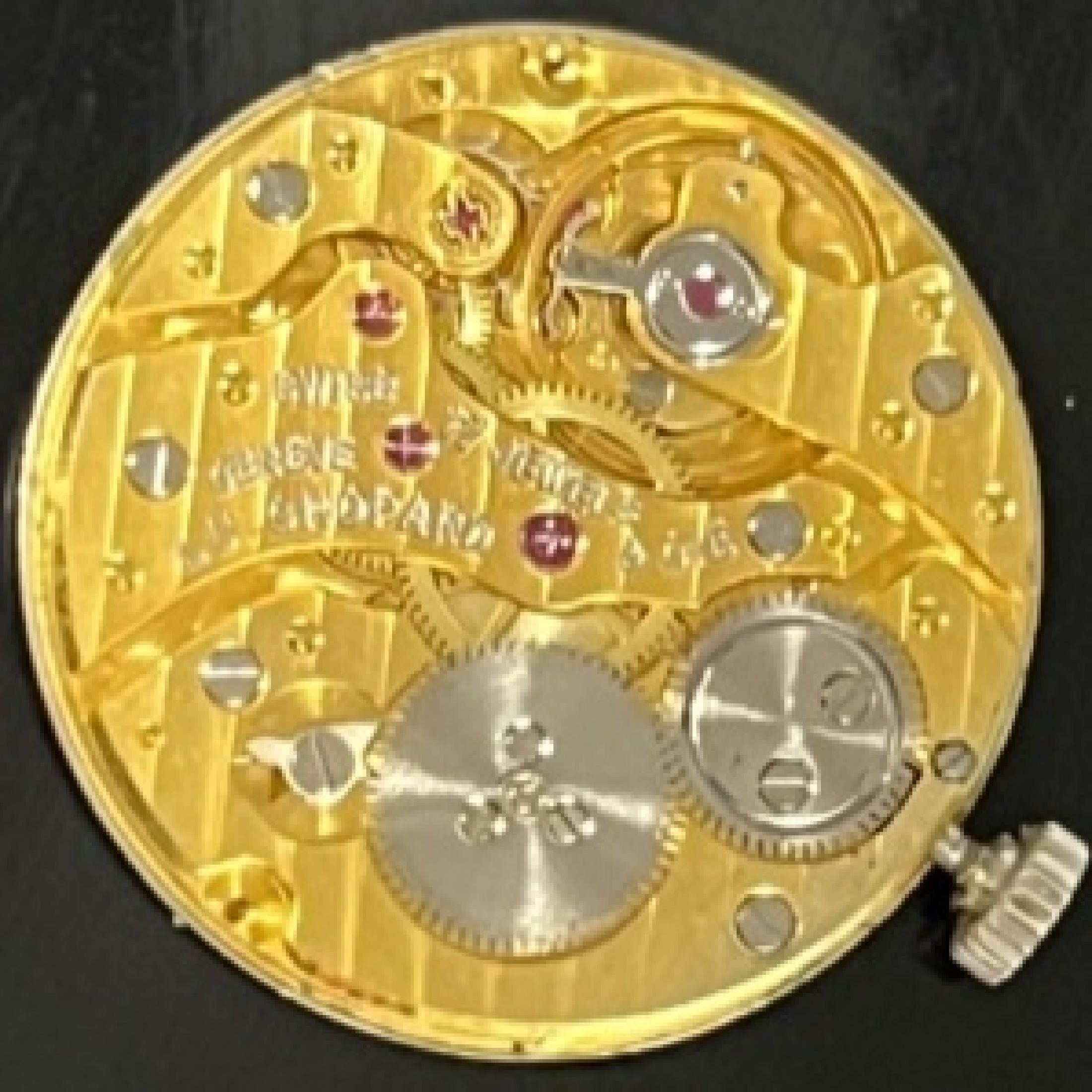 Detail e: CHOPARD Damenarmbanduhr in WG 750/000 mit Diamanten Referenz 4009 1, Schweiz 1970er Jahre, Handaufzug, Geh. an orig. Flechtband 750/000, Boden ...