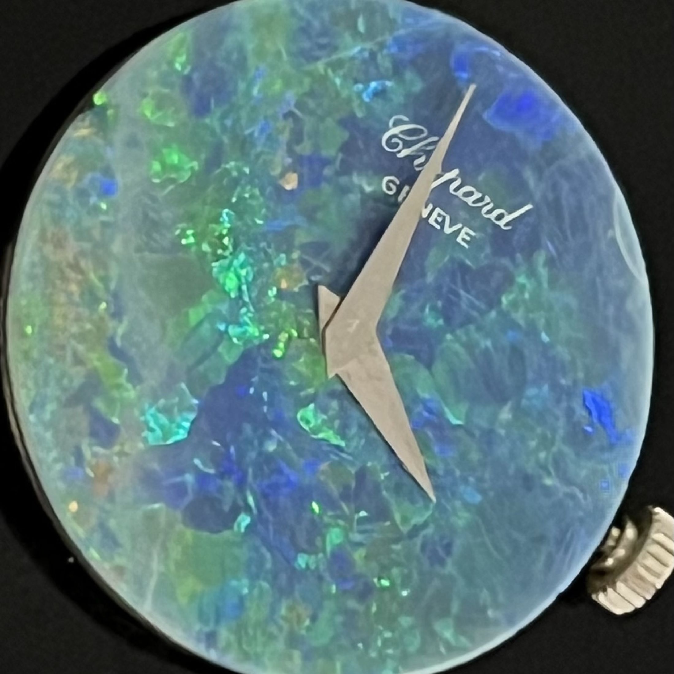 Detail f: CHOPARD Damenarmbanduhr in WG 750/000 mit Diamanten Referenz 4009 1, Schweiz 1970er Jahre, Handaufzug, Geh. an orig. Flechtband 750/000, Boden ...