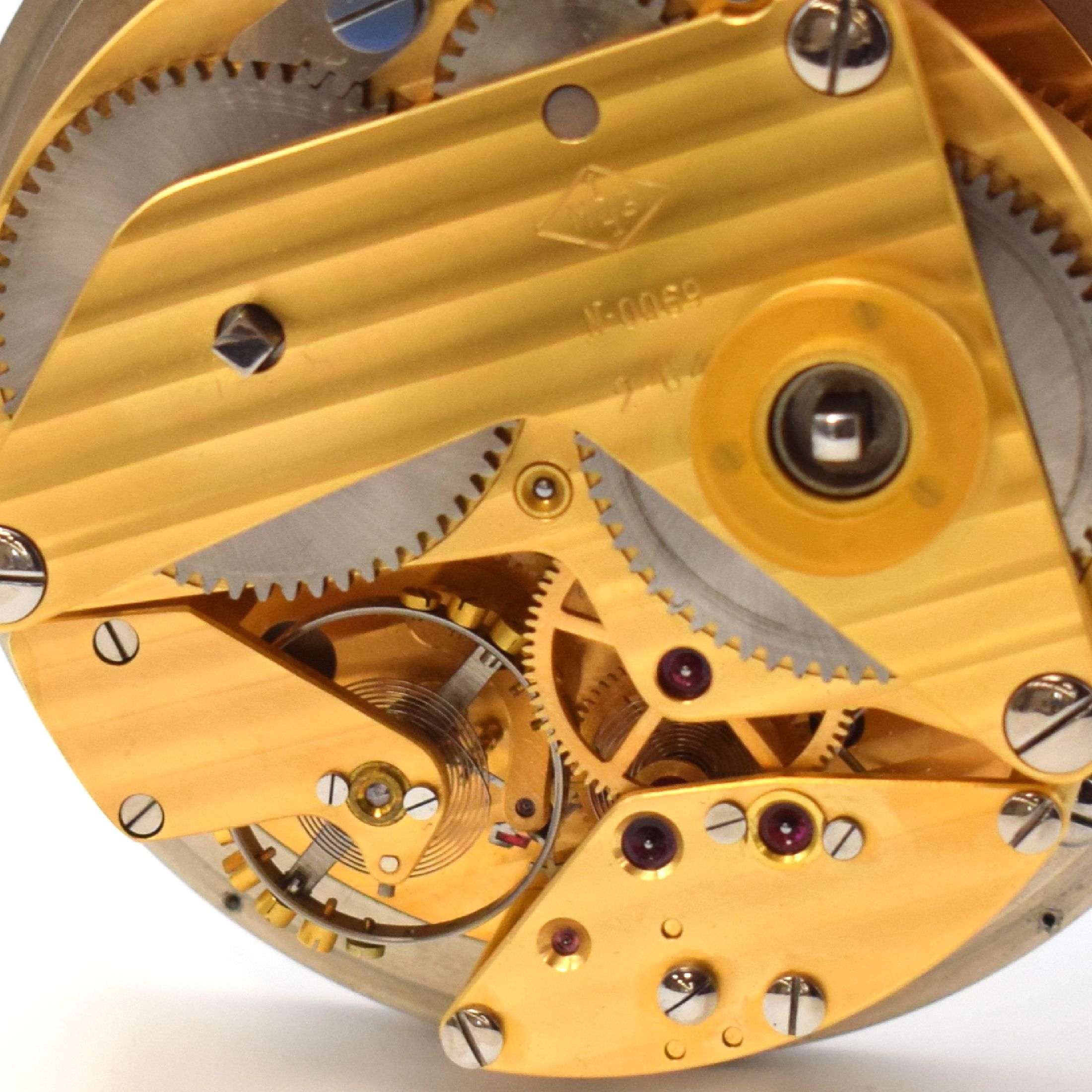 Detail i: 1. Moskauer Uhrenfabrik / KIROWA sehr seltener 8-Tage-Chronometer mit 15-Sek.-Remontoir, UDSSR um 1964, Aluminium-Geh., vernick. Lünette, verschr., ...