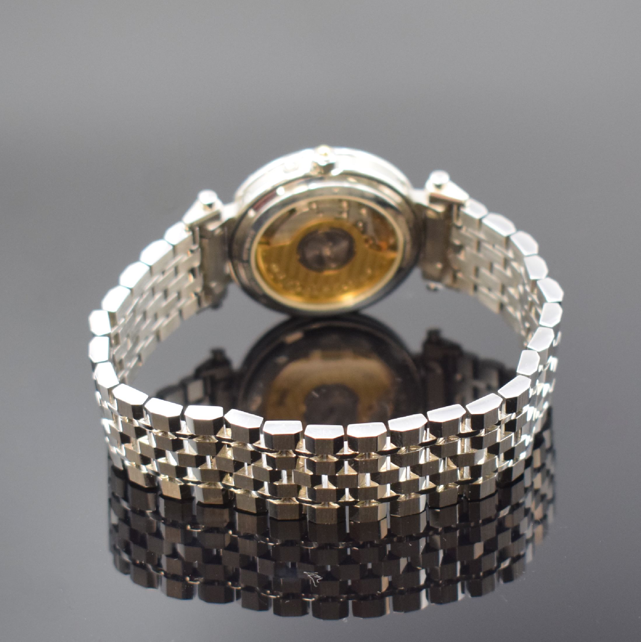 Detail b: FORGET Classic B Herrenarmbanduhr Chronometer mit Tag, Datum und Mondphase, Schweiz um 1990, Automatik, beids. vergl. Gehäuse in Edelstahl u. Gold ...