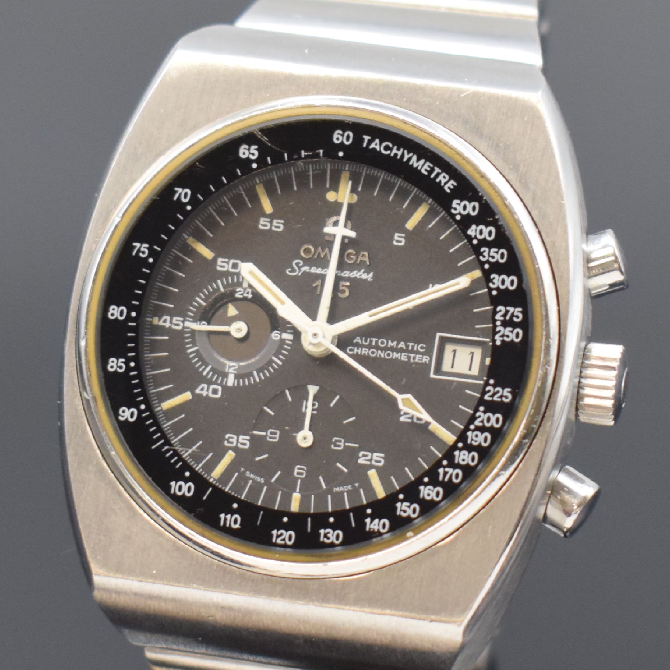 Detail a: OMEGA Speedmaster 125 Herrenarmbanduhr mit Chronograph in Chronometerqualität Referenz 378.0801/178.0002, Schweiz um 1975, Automatik, massives ...