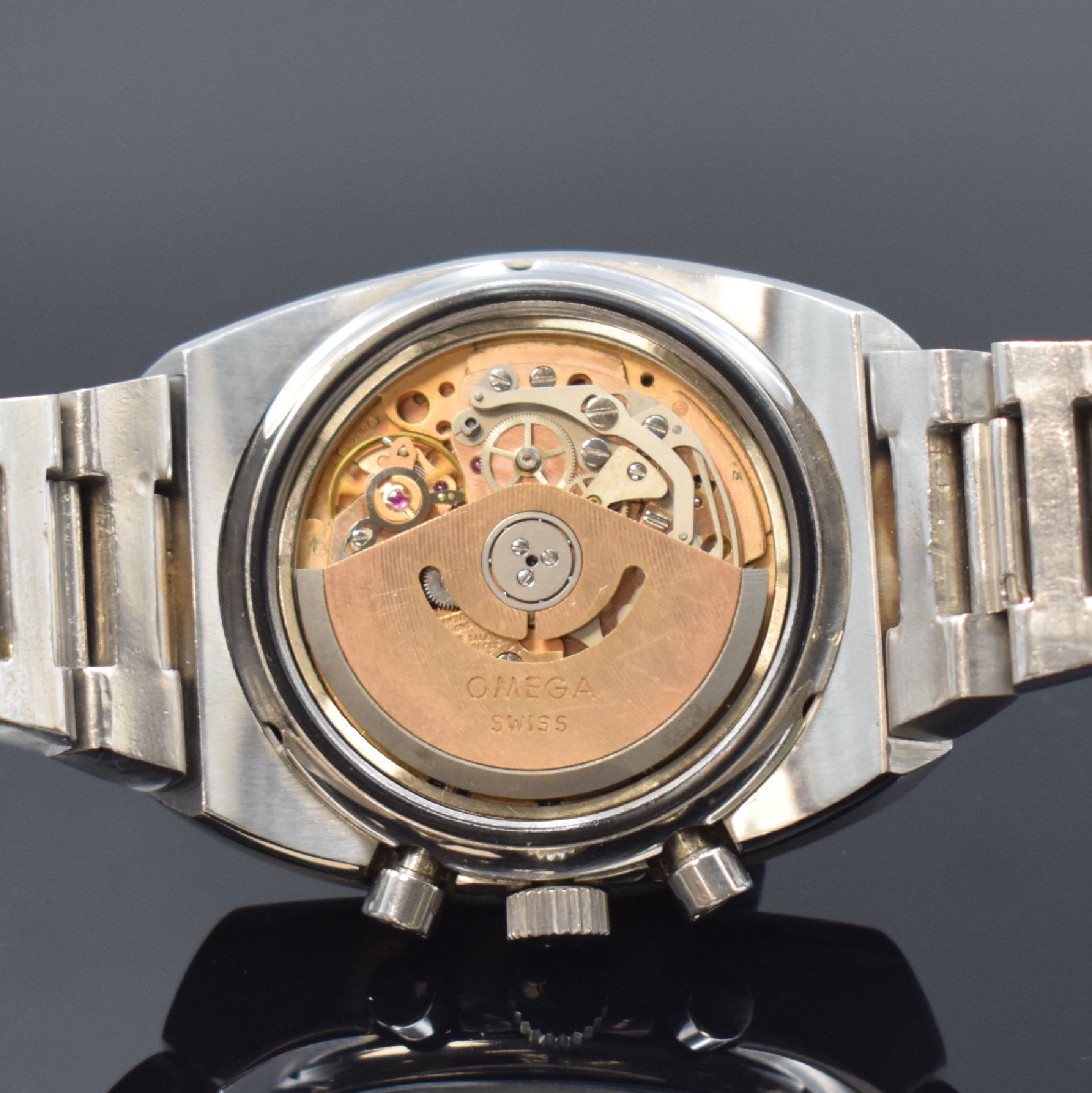 Detail f: OMEGA Speedmaster 125 Herrenarmbanduhr mit Chronograph in Chronometerqualität Referenz 378.0801/178.0002, Schweiz um 1975, Automatik, massives ...