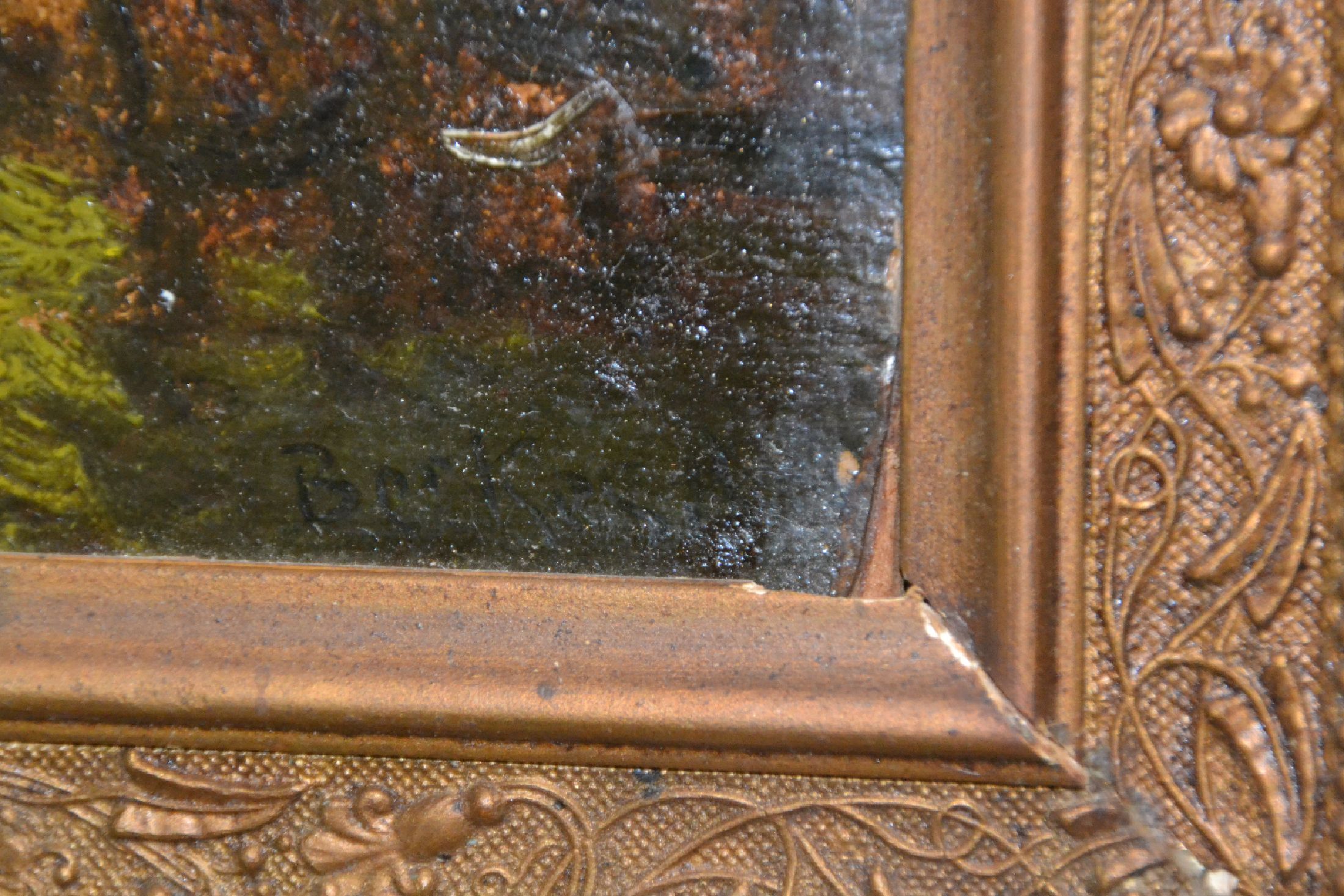 Detail e: Antal Berkes, 1874 - 1938 Budapest, Studium an der Akademie Budapest, belebter Boulevard in Budapest, Regenwetter, Öl/Pappe, rechts unten signiert, ...