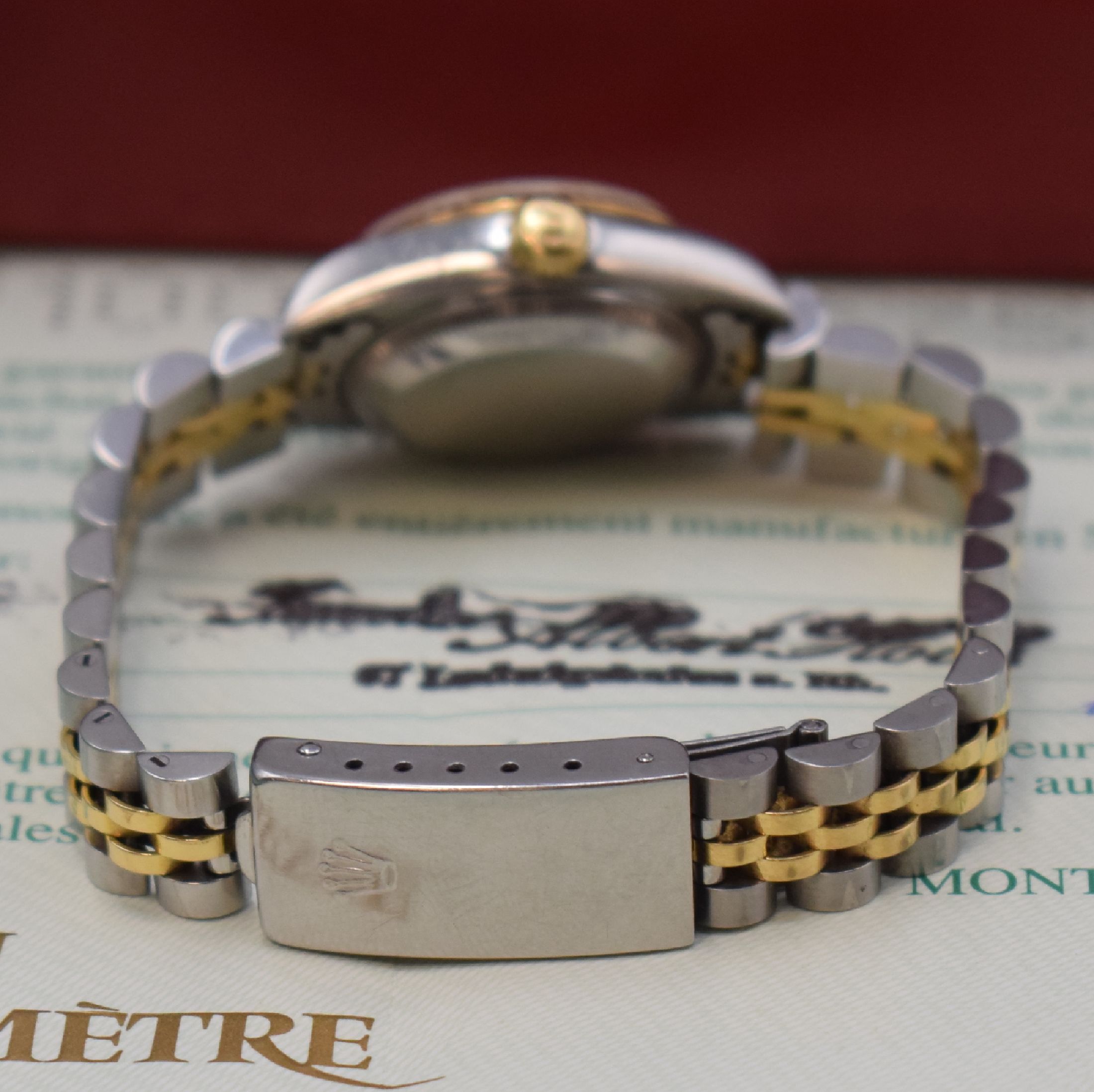Detail b: ROLEX Damenarmbanduhr Oyster Perpetual Datejust Referenz 69173, Schweiz um 1995, Automatik, Edelstahl/Gold komb., verschr. Oystergeh., Jubileeband m. ...