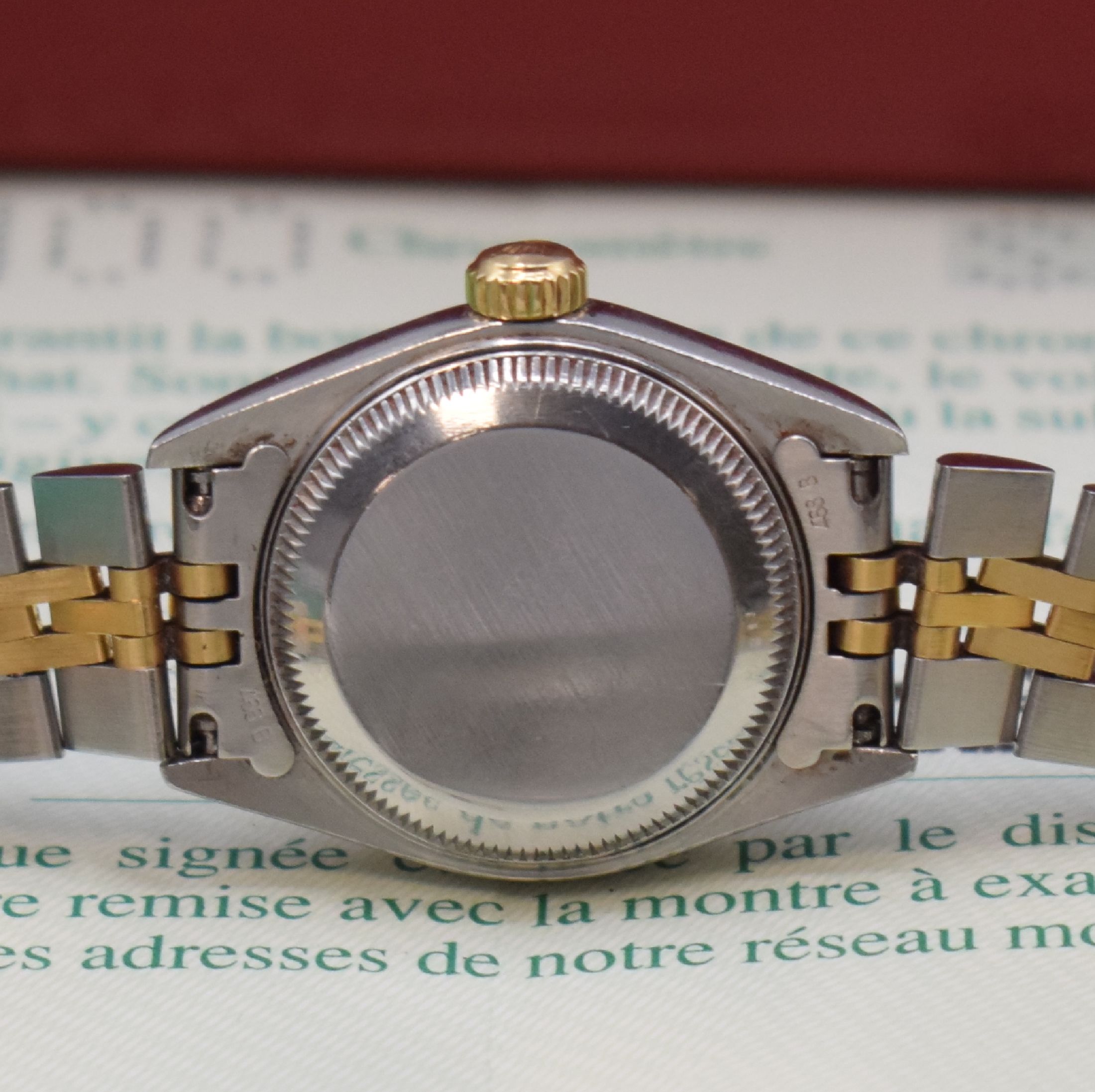 Detail d: ROLEX Damenarmbanduhr Oyster Perpetual Datejust Referenz 69173, Schweiz um 1995, Automatik, Edelstahl/Gold komb., verschr. Oystergeh., Jubileeband m. ...