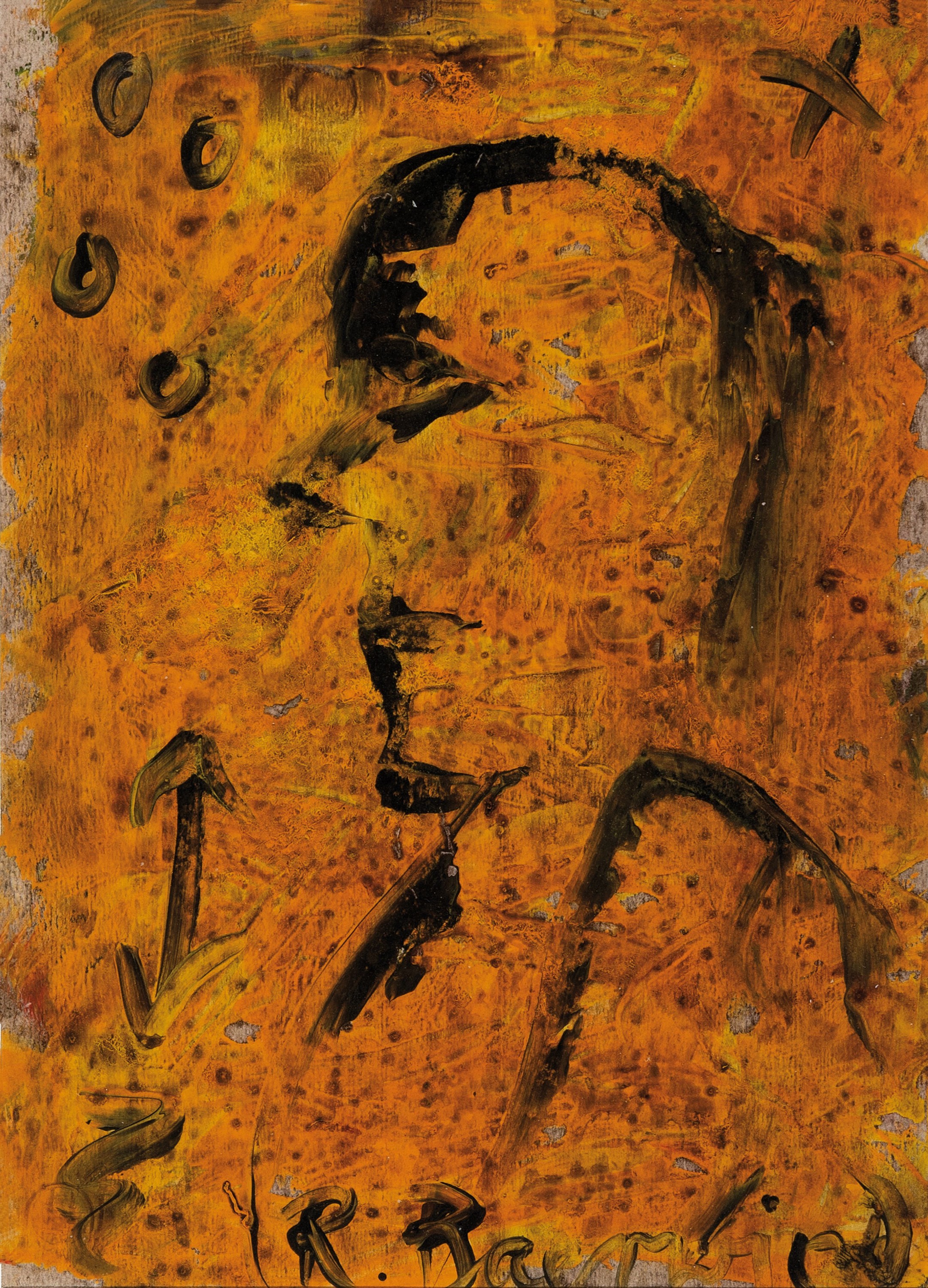 Rudi Baerwind, 1912-1982 Mannheim, dreimal Mischtechnik auf Papier, a. mit Porträt, ca. 29 x 20 cm, Porträt 38.5 x 26.5 cm, c. stehende Person, ca. ...