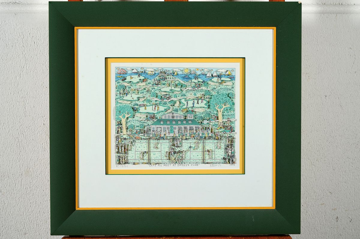 Detail k: James Rizzi, 1950 - 2011 New York, 3-D-Litho, "Lets All Meet In Daddy's Club", LXXIII/C, 1995, handsigniert, ca. 22.5 x 27 cm, ...