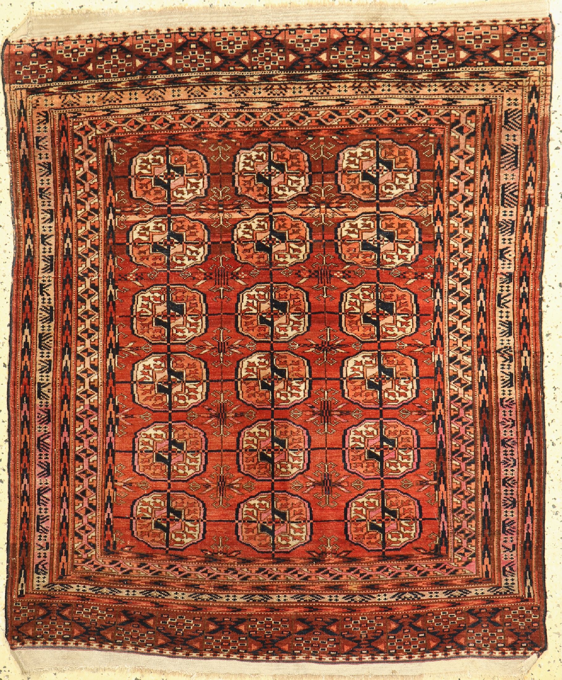 Tekke Herdteppich, Turkmenistan, um 1920, Wolle auf Wolle, ca. 130 x 107 cm, EHZ: 2