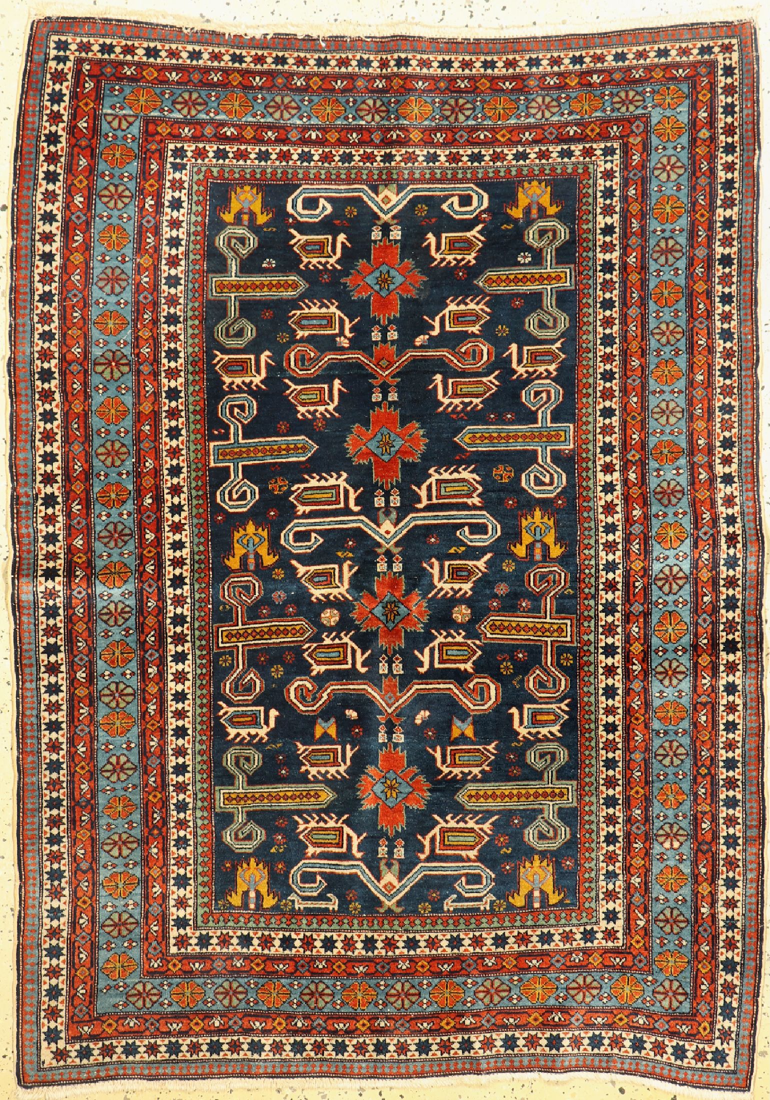 Schirwan Perpedil, Rußland, ca. 50 Jahre, Wolle auf Baumwolle, ca. 170 x 125 cm, EHZ: 2 (gereinigt).