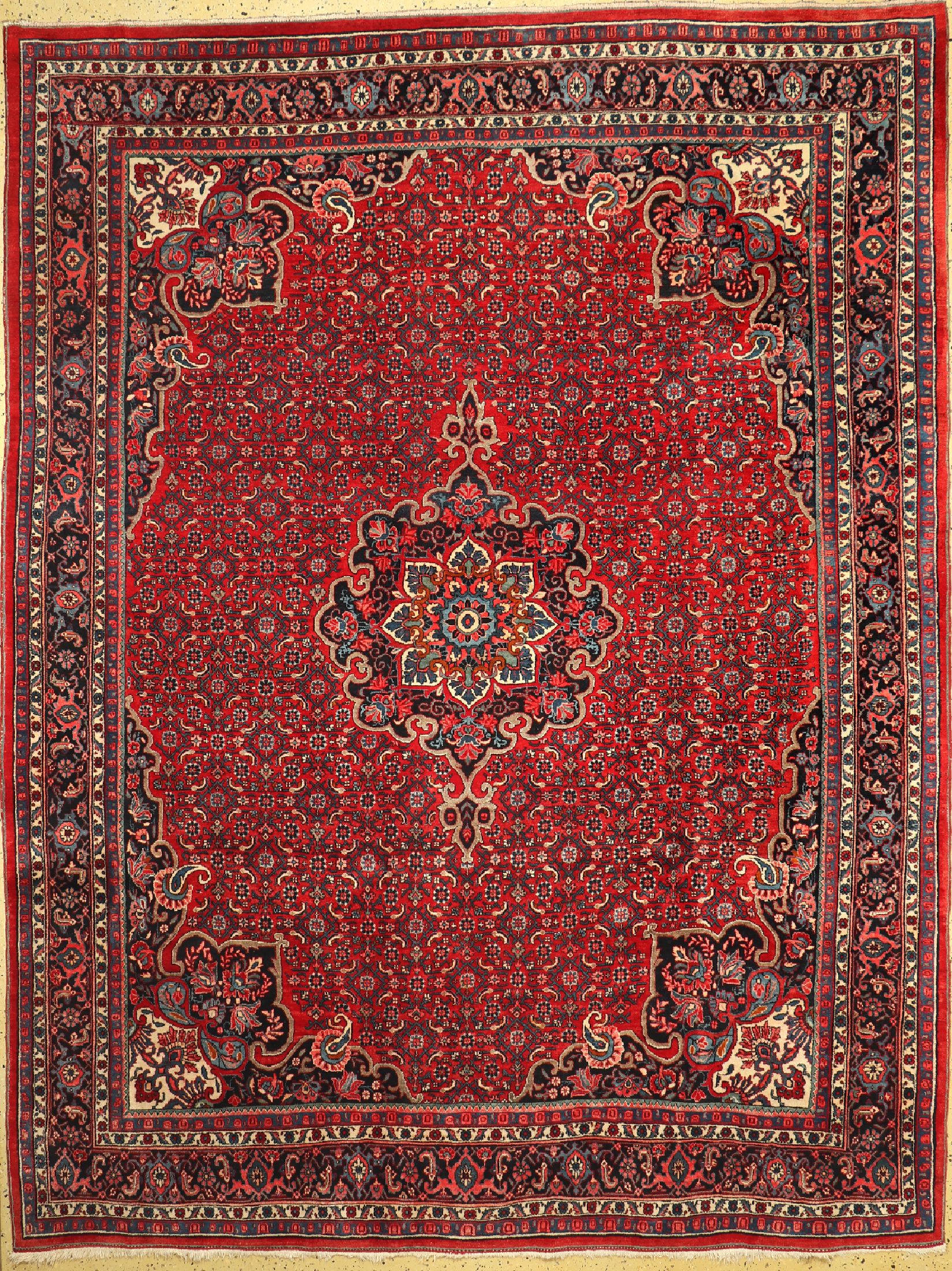 Bidjar, Persien, um 1960, Wolle auf Baumwolle, ca. 355 x 270 cm, EHZ: 1-2