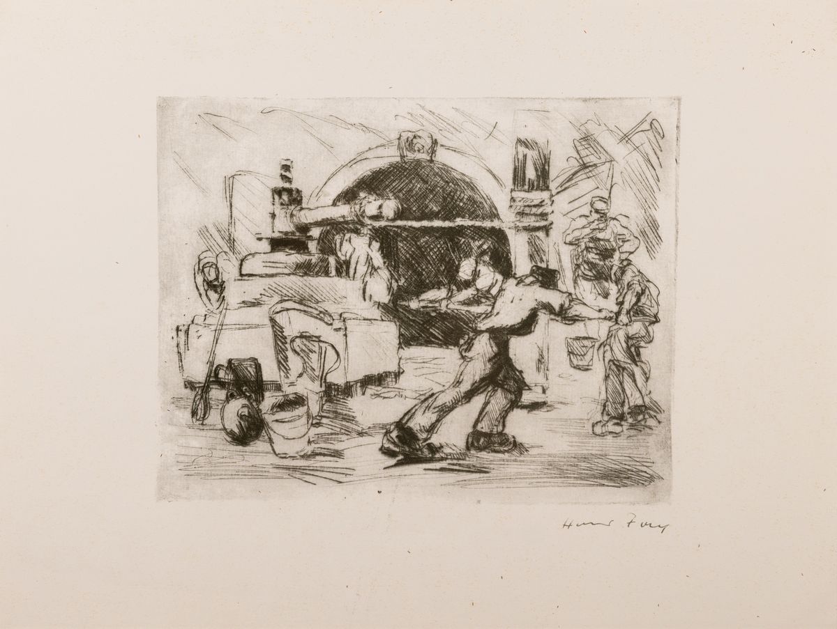 Hanns Fay, 1888 Frankenthal - 1957 Neustadt/Wstr., drei Werke: a. Aquarell, pflügende Bauern in der Pfalz, Blick auf die Haardt, signiert, ca. 34.5 ...