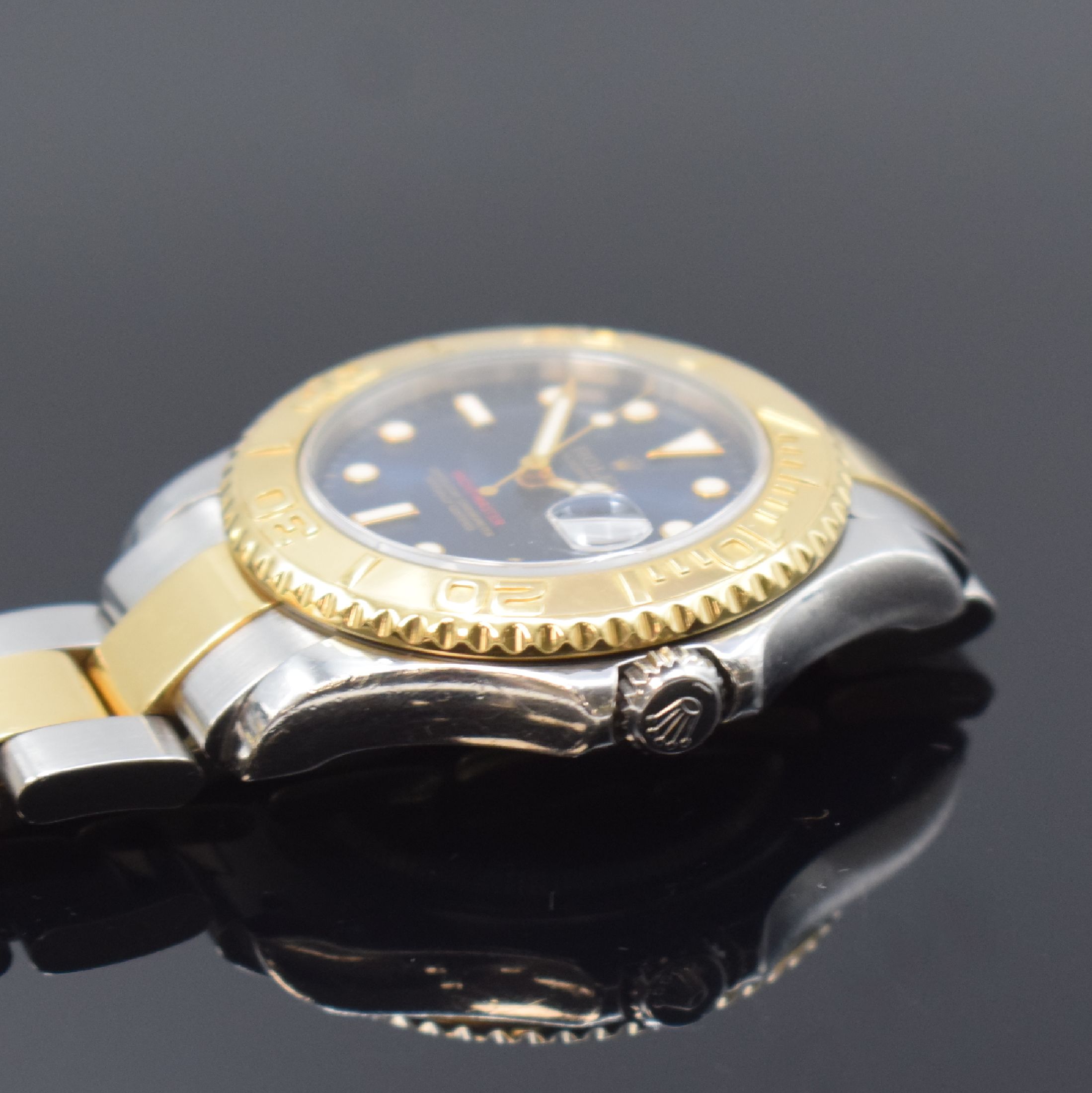 Detail c: ROLEX Mediumarmbanduhr Oyster Perpetual Date Yacht-Master in Stahl/Gold Referenz 168623, Schweiz um 1997, Automatik, U-Serie, verschr. Oystergeh. m. ...