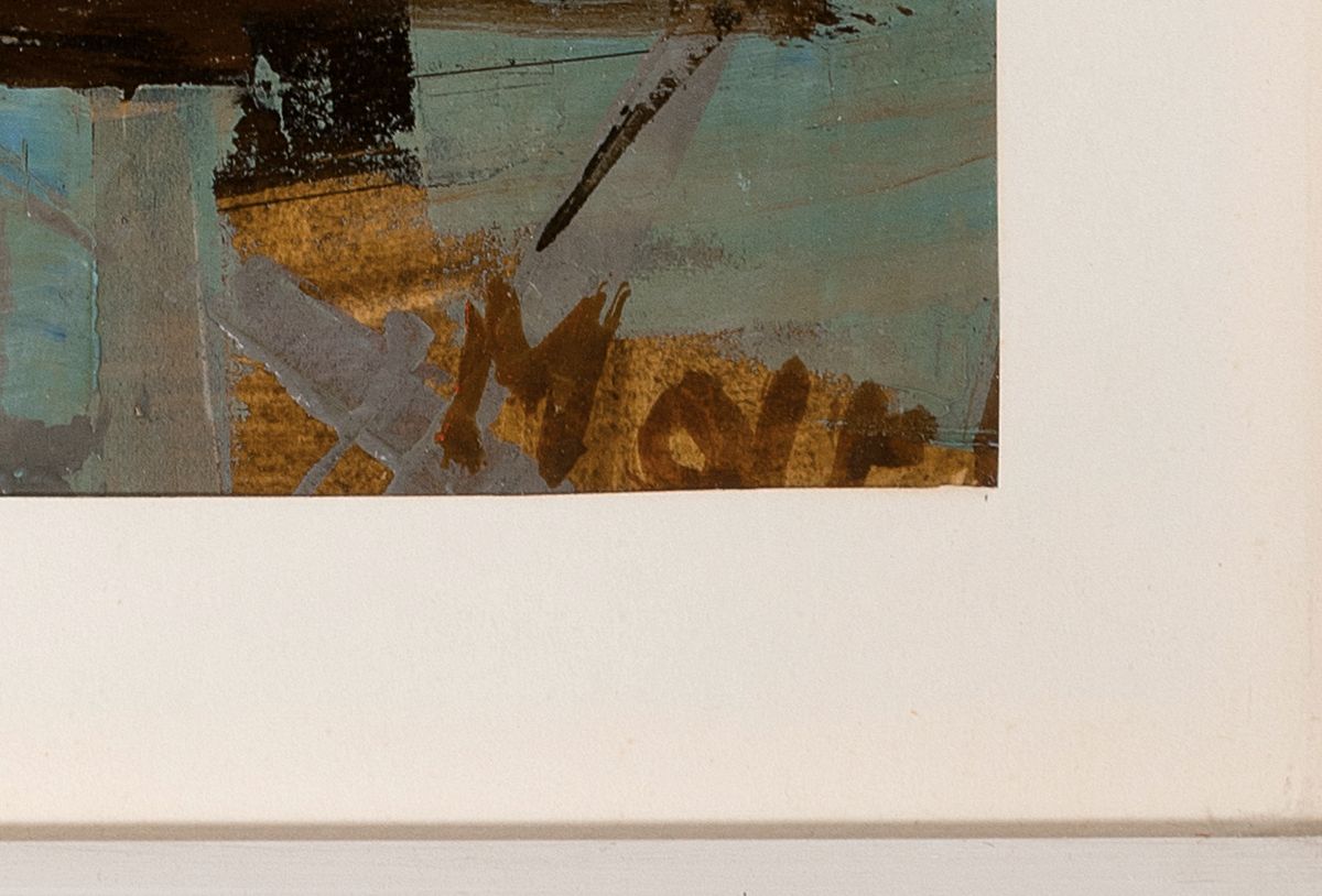 Detail a: Marko Stupa, 1936 Vodenica - 2021 Paris, zwei Gemälde, a. beim Schachspiel, b. im Cafe ?, jeweils Öl/Papier, beide handsigniert, PP.:48 x 38 cm und ...