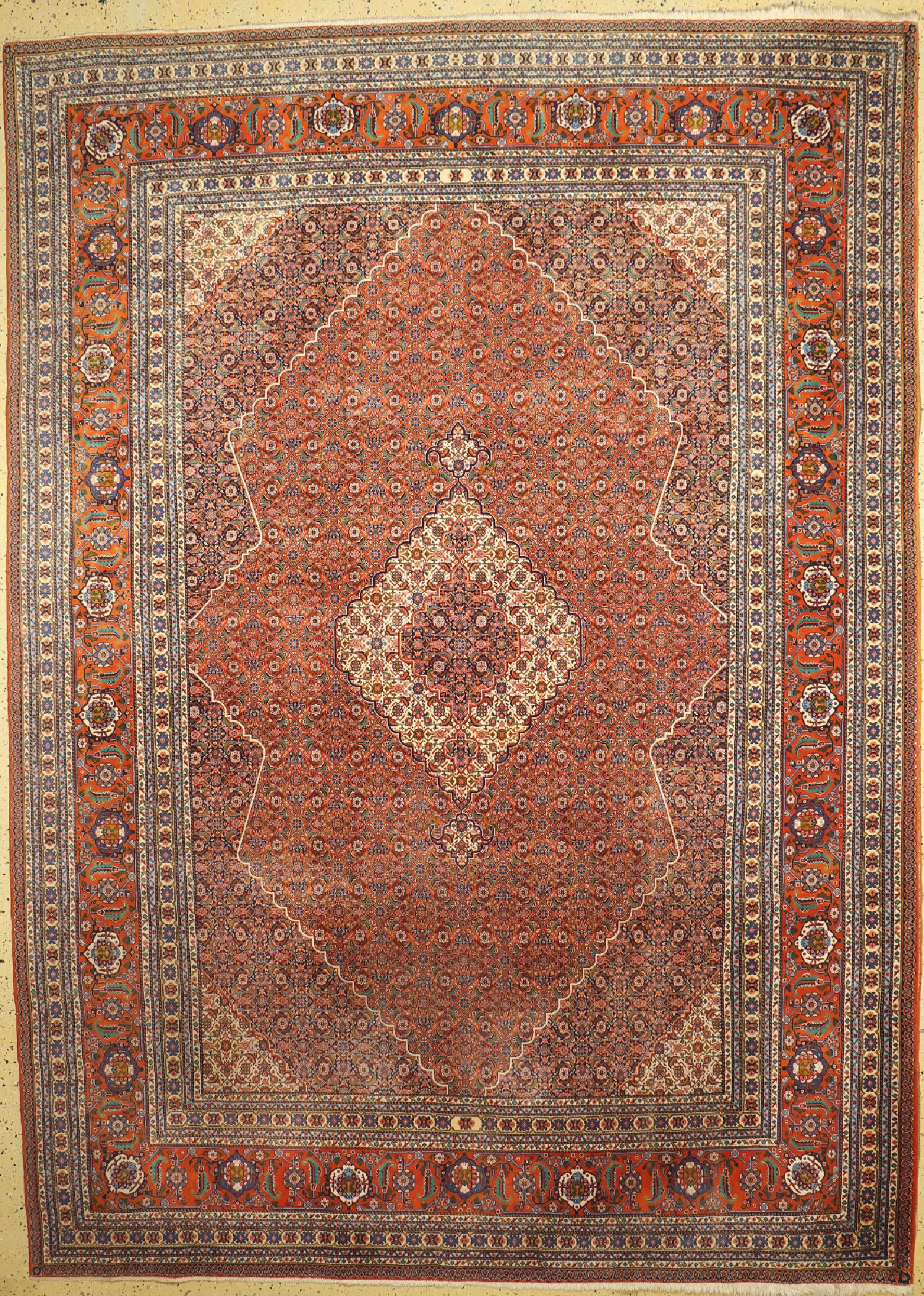 Sarab Kork fein, Persien, ca. 60 Jahre, Korkwolle auf Baumwolle, ca. 363 x 260 cm, EHZ: 2