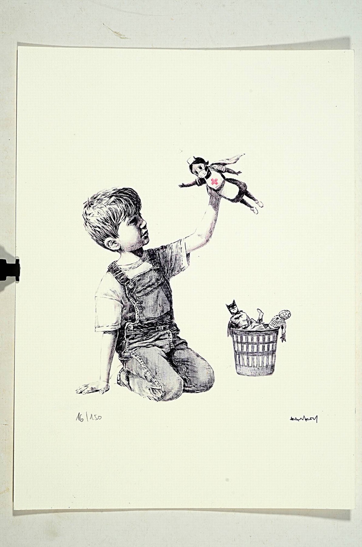Detail k: Banksy, geb. 1974, Lithographie, "Game Changer" (nach 2021), Ed 16/150, im Druck signiert, handnummeriert, Druckgrafik nach demim März ...