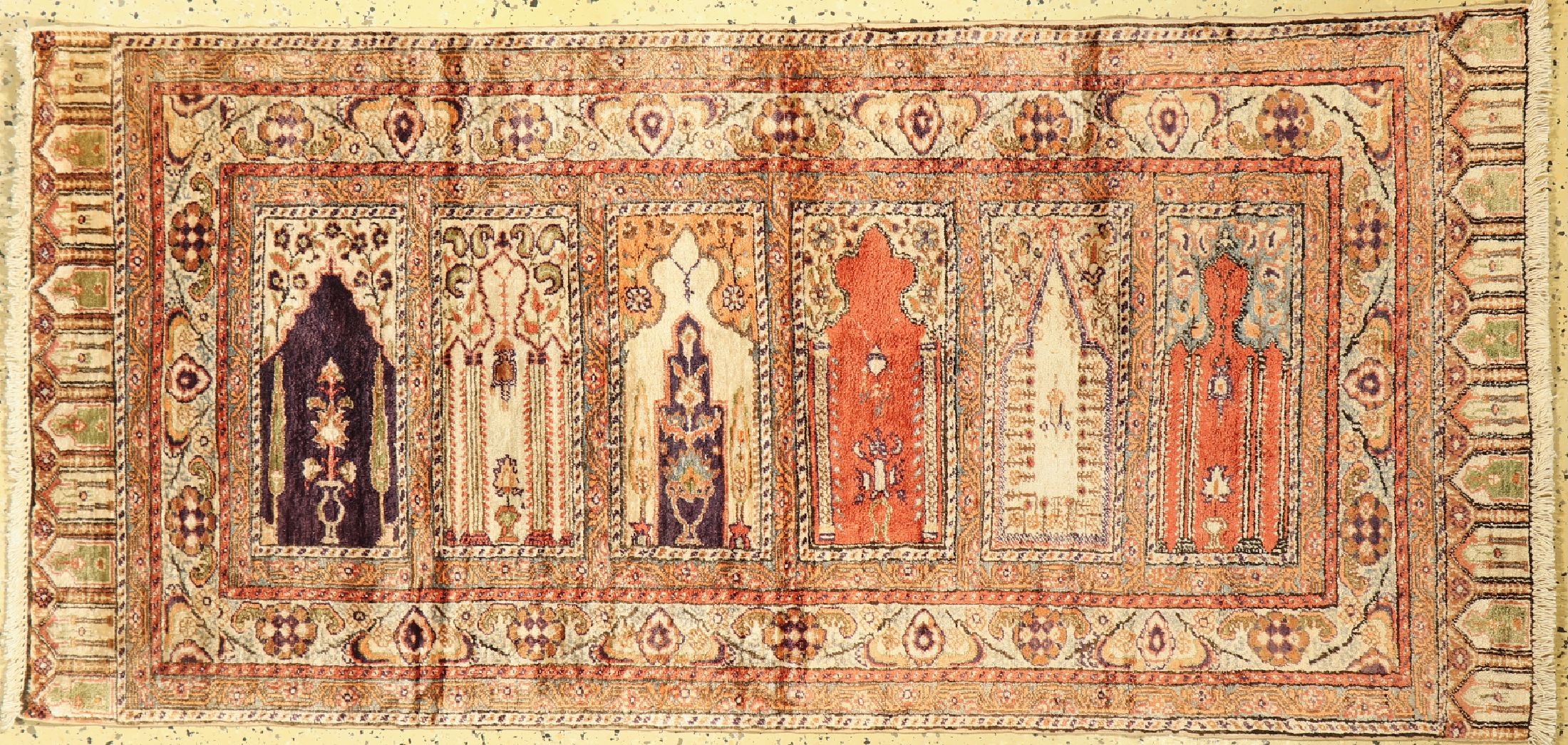 Kayseri Flosch, ca. 4 Jahre, merzerisierte Baumwolle, ca. 177 x 90 cm, EHZ: 2(gereinigt)