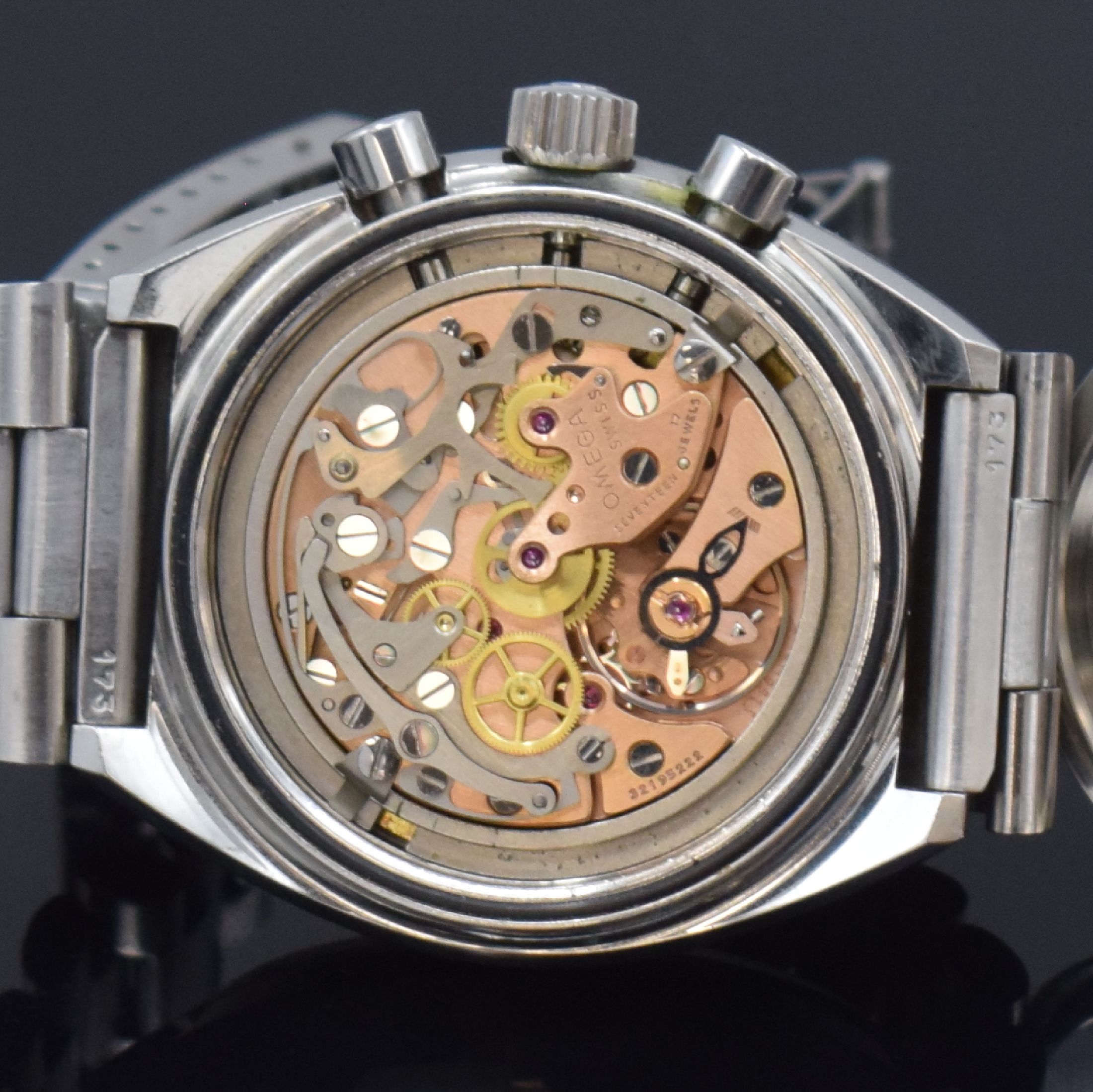 Detail g: OMEGA Herrenarmbanduhr Speedmaster Professional Mark II Referenz 145.012, Schweiz um 1970, Handaufzug, Edelstahlgeh. inkl. orig. Gliederband m. ...