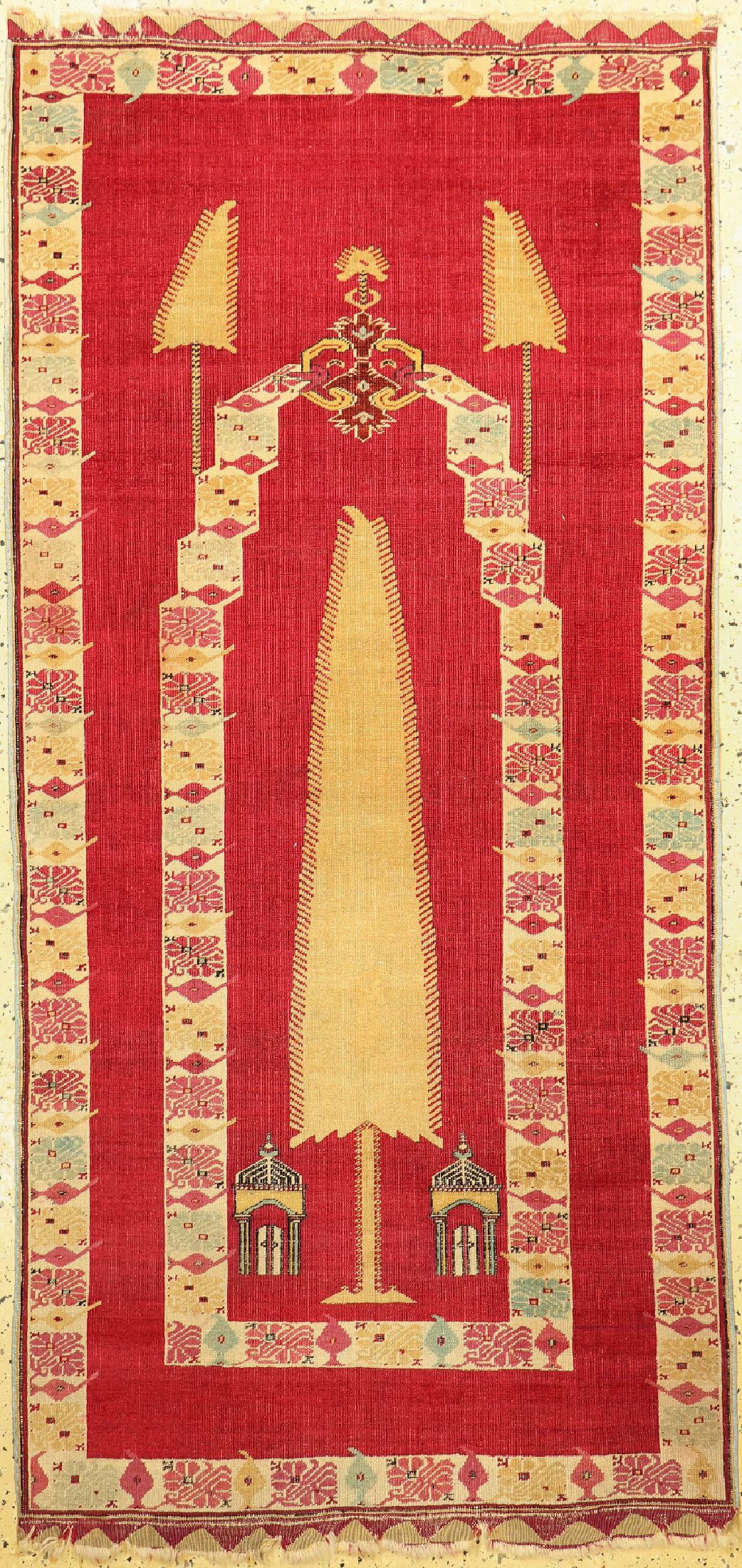 Kirsehir Gebetsteppich, Türkei, 19.Jhd, Wolle auf Wolle, ca. 210 x 98 cm, EHZ: 3