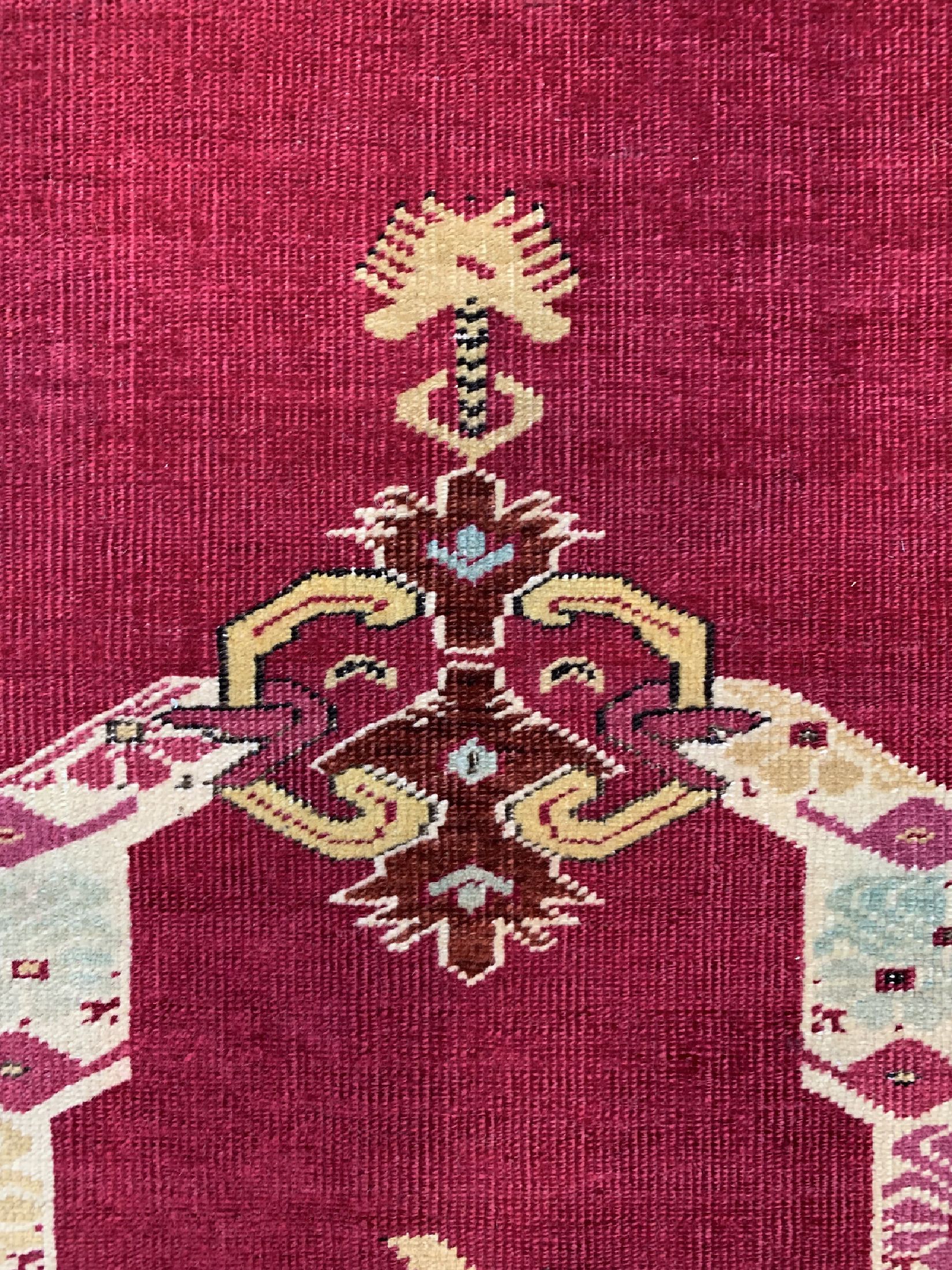 Detail c: Kirsehir Gebetsteppich, Türkei, 19.Jhd, Wolle auf Wolle, ca. 210 x 98 cm, EHZ: 3