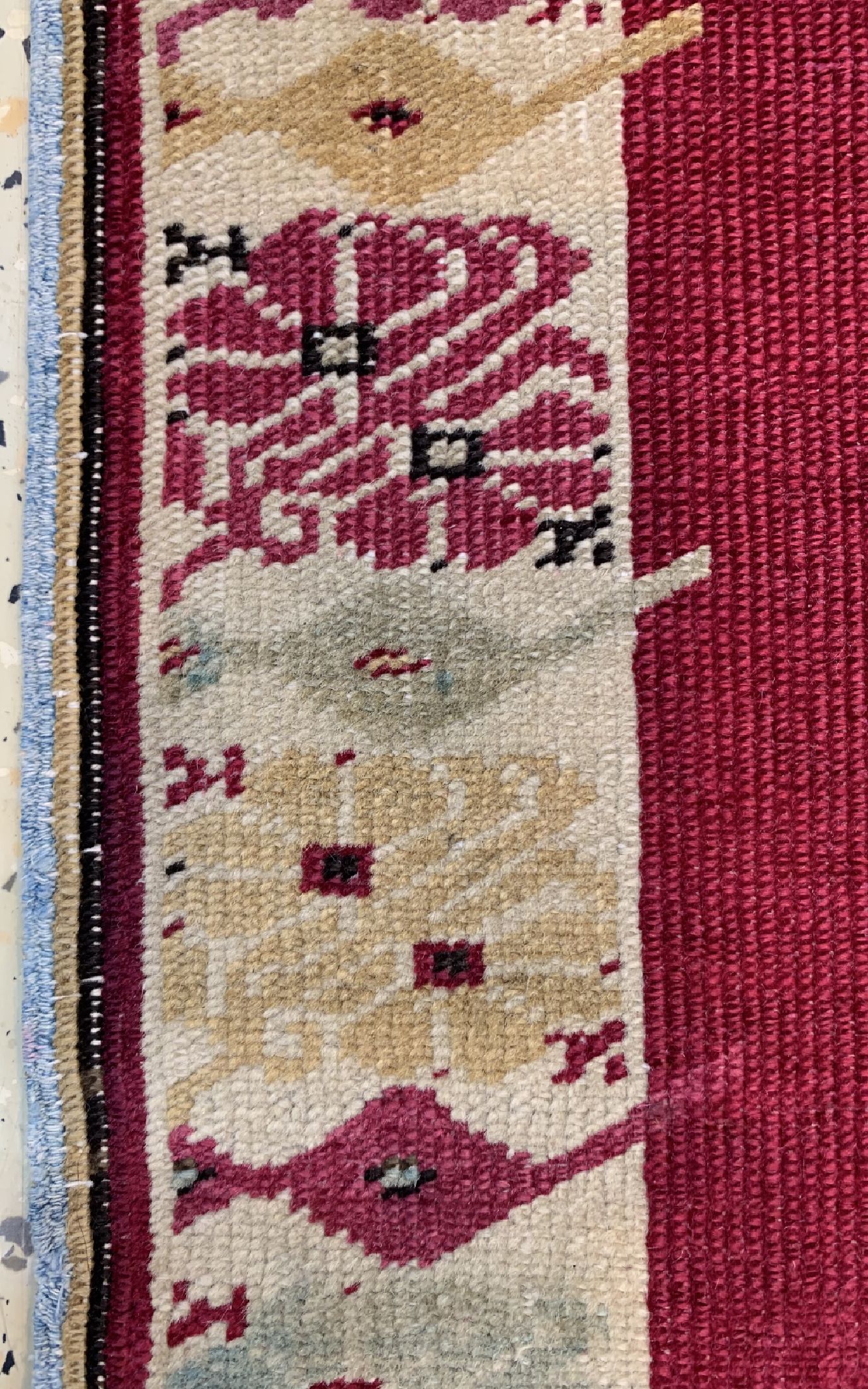 Detail d: Kirsehir Gebetsteppich, Türkei, 19.Jhd, Wolle auf Wolle, ca. 210 x 98 cm, EHZ: 3
