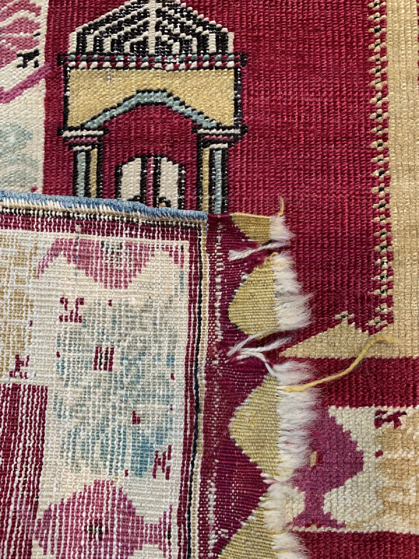 Detail e: Kirsehir Gebetsteppich, Türkei, 19.Jhd, Wolle auf Wolle, ca. 210 x 98 cm, EHZ: 3