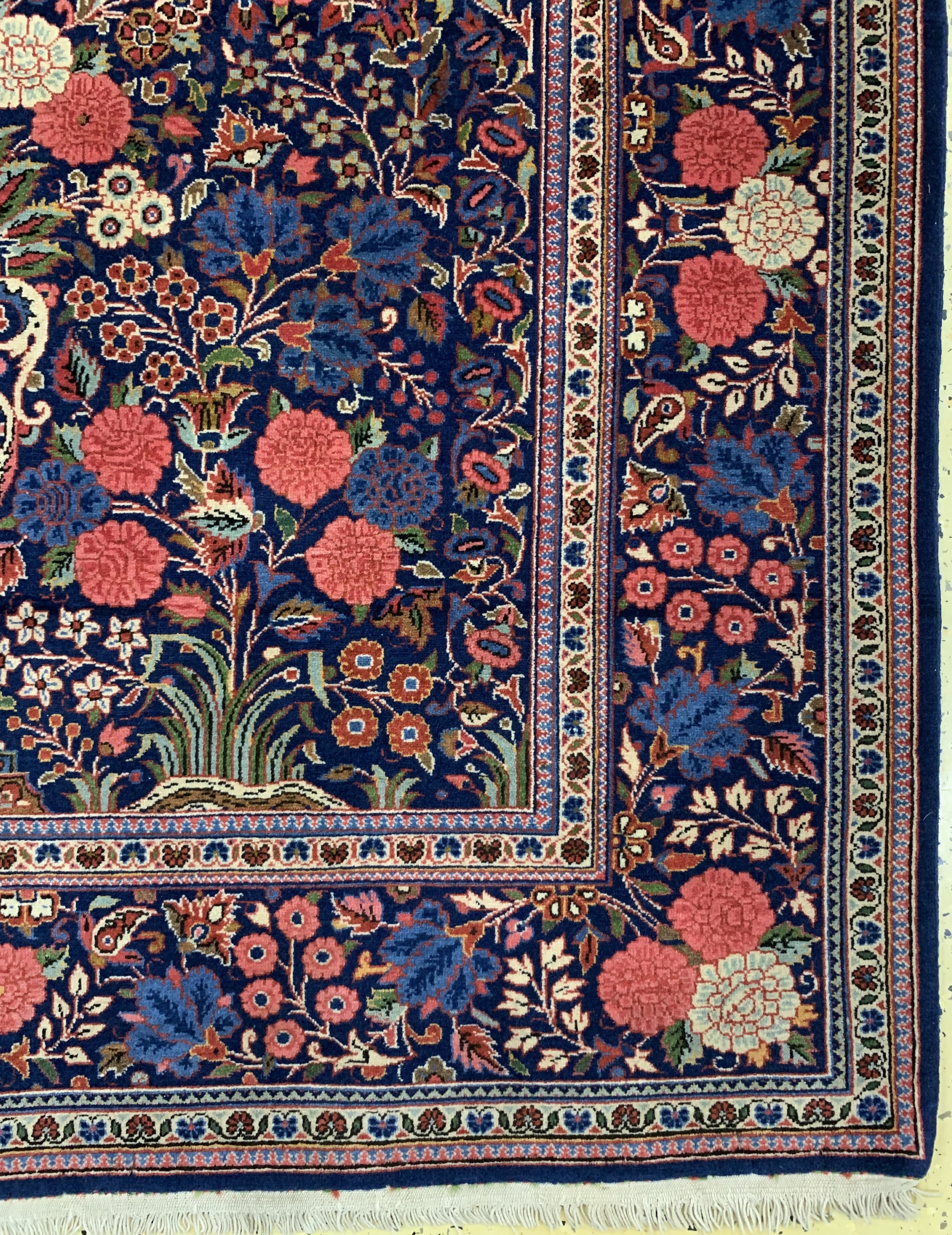 Detail a: Keschan Kork"Königskrone", Persien, um 1920, Korkwolle auf Baumwolle, ca. 202 x 130 cm, EHZ: 1-2