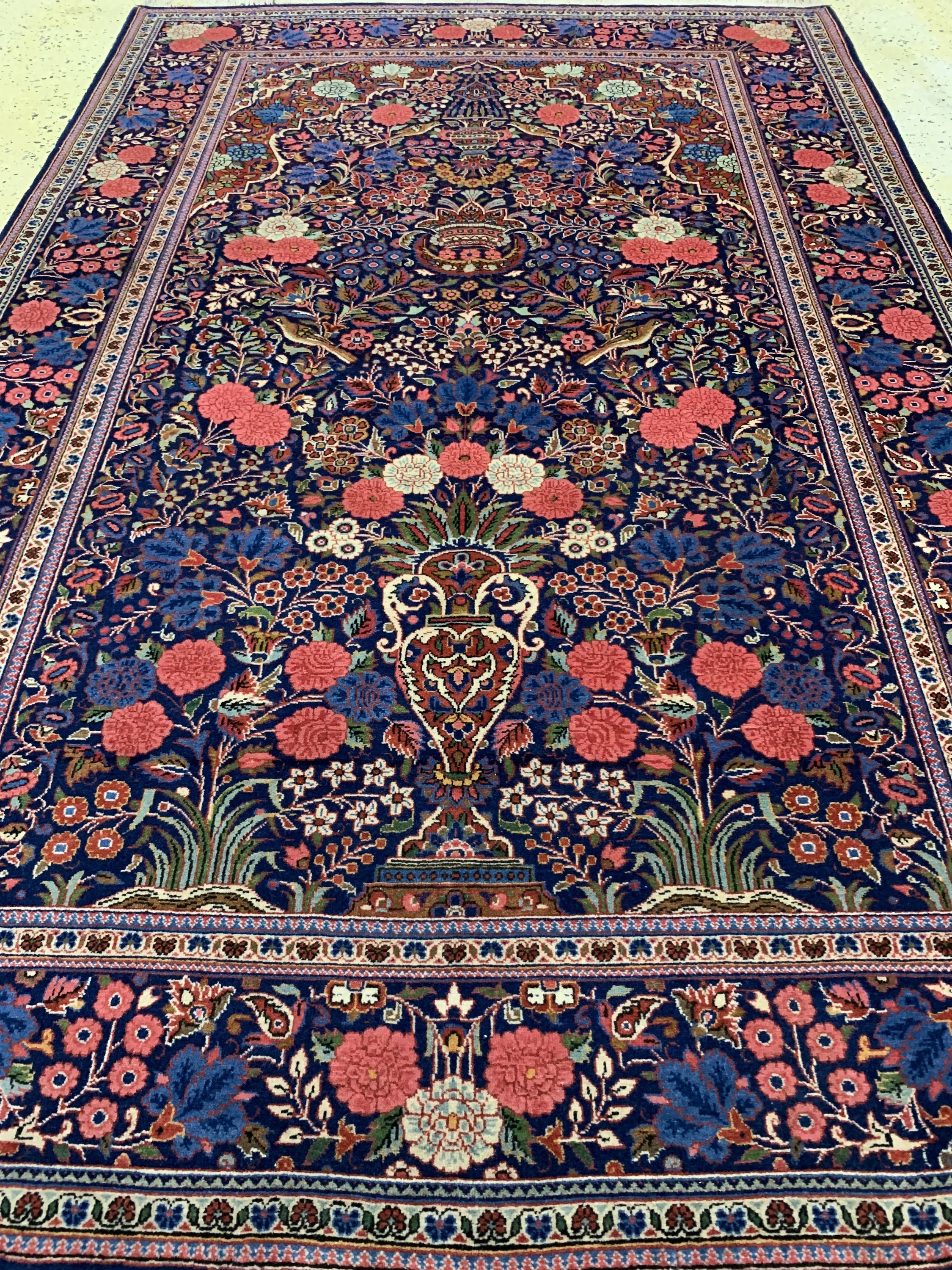 Detail f: Keschan Kork"Königskrone", Persien, um 1920, Korkwolle auf Baumwolle, ca. 202 x 130 cm, EHZ: 1-2