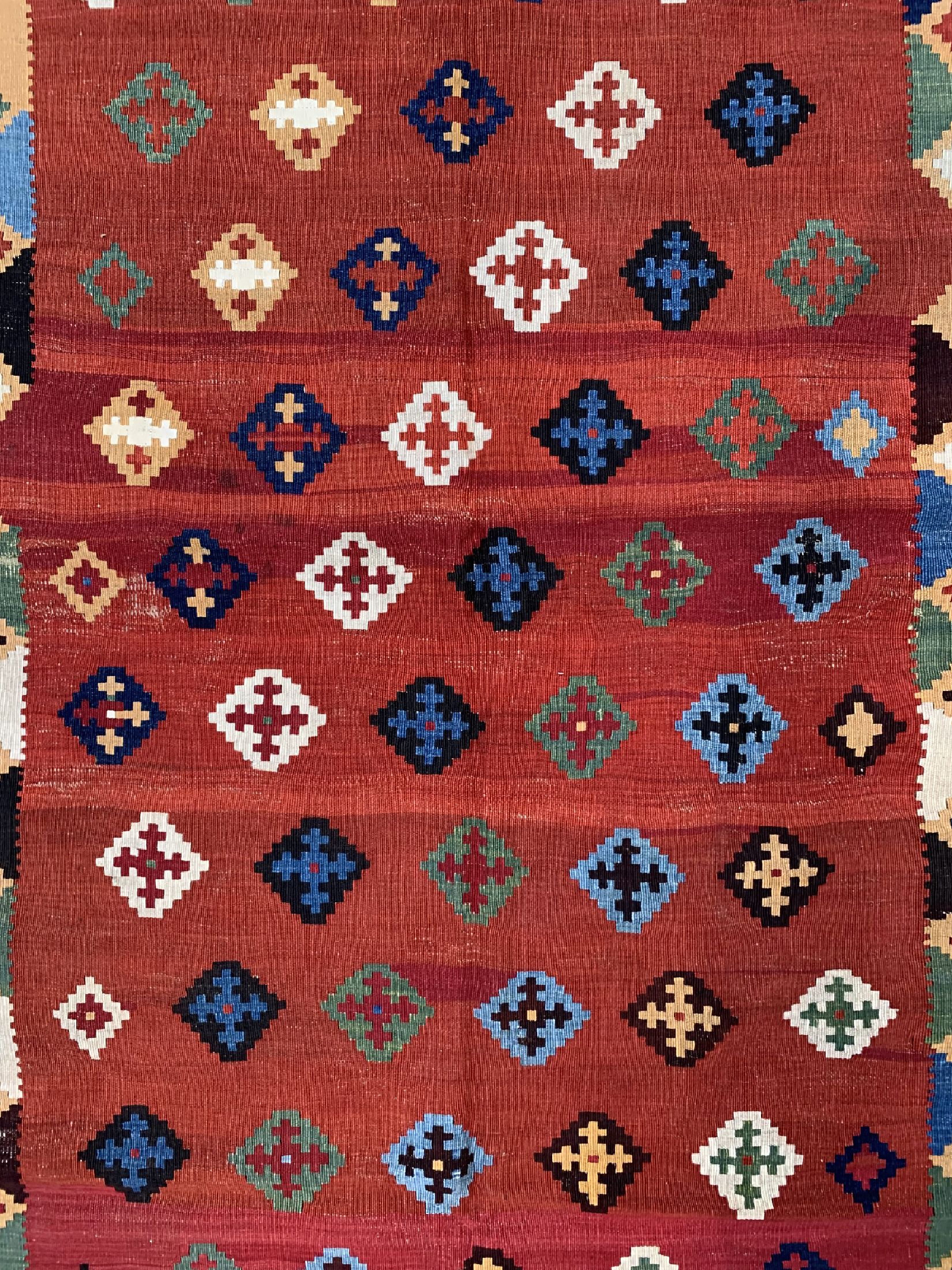 Detail b: Ghaschgai Kelim antik, Persien, 19.Jhd, Wolle auf Wolle, ca. 280 x 145 cm, EHZ: 2