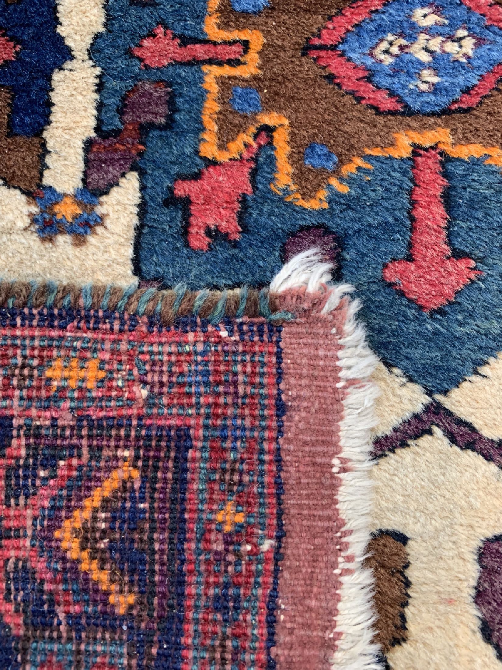 Detail d: Afschar fein, Persien, um 1930/1940, Wolle auf Baumwolle, ca. 135 x 110 cm, EHZ: 2