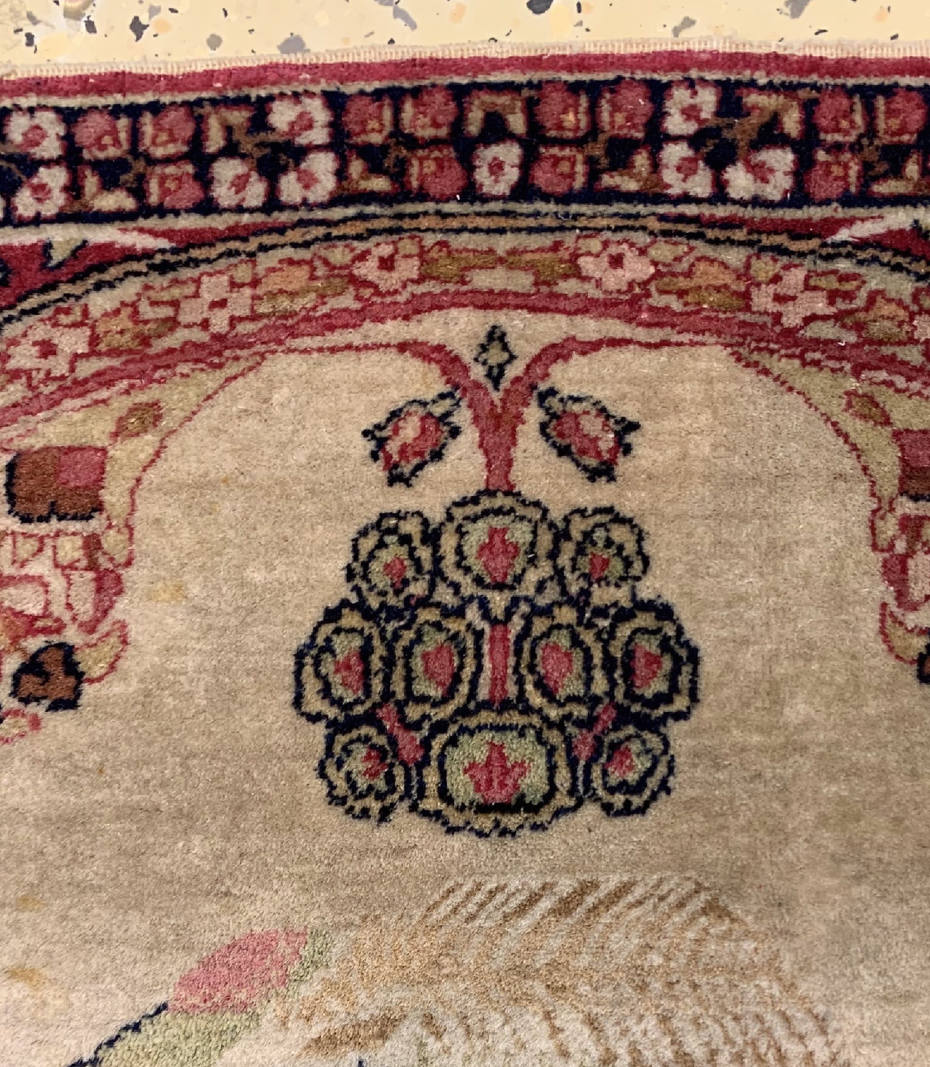 Detail b: Kerman Ravar antik, Persien, 19.Jhd, Wolle auf Baumwolle, ca. 77 x 62 cm, EHZ: 2-3