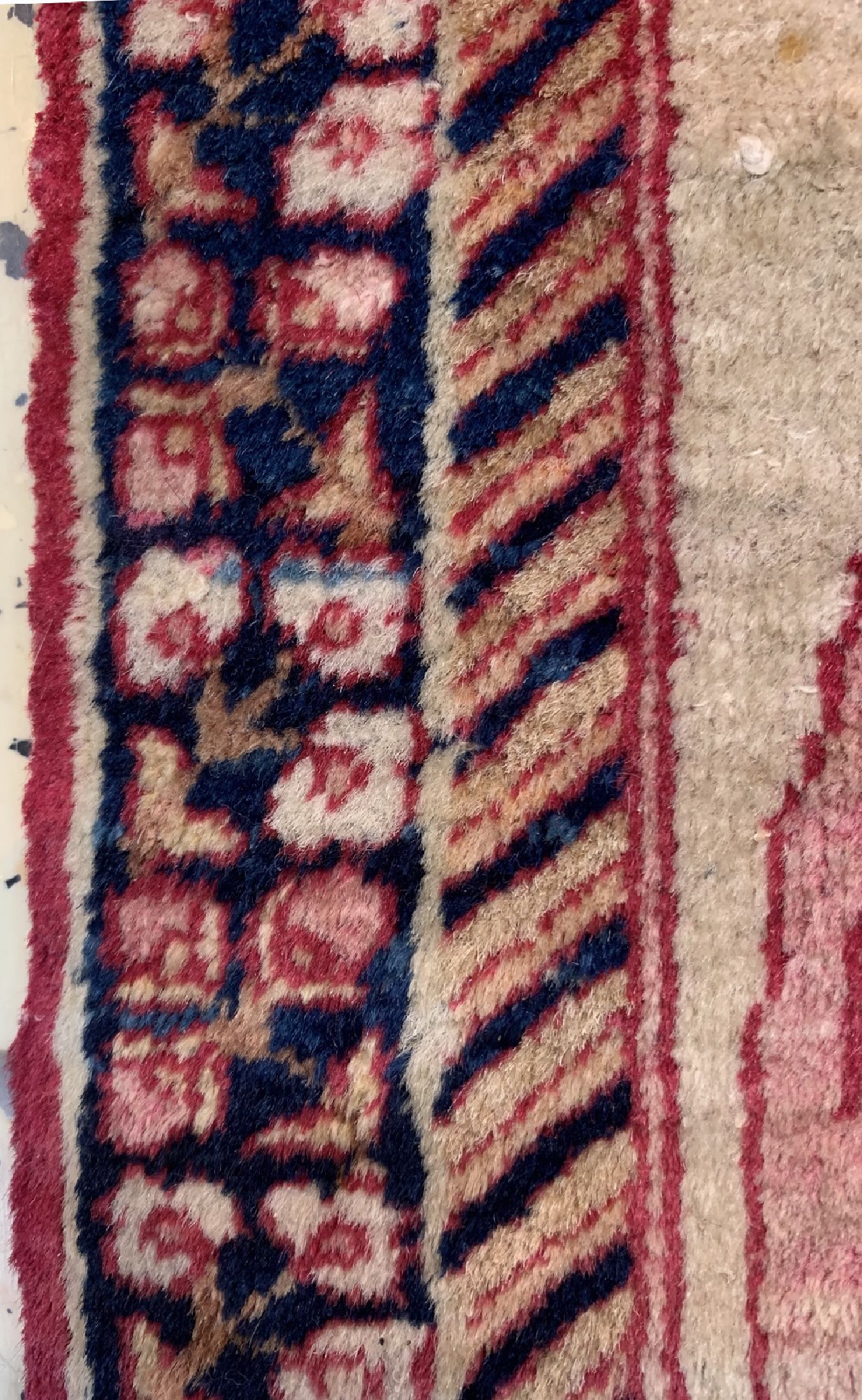 Detail c: Kerman Ravar antik, Persien, 19.Jhd, Wolle auf Baumwolle, ca. 77 x 62 cm, EHZ: 2-3