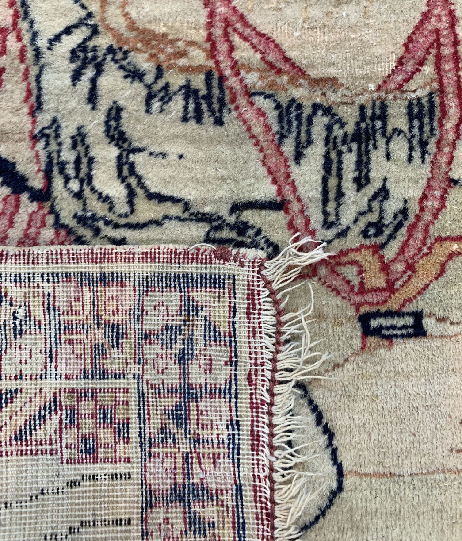 Detail d: Kerman Ravar antik, Persien, 19.Jhd, Wolle auf Baumwolle, ca. 77 x 62 cm, EHZ: 2-3