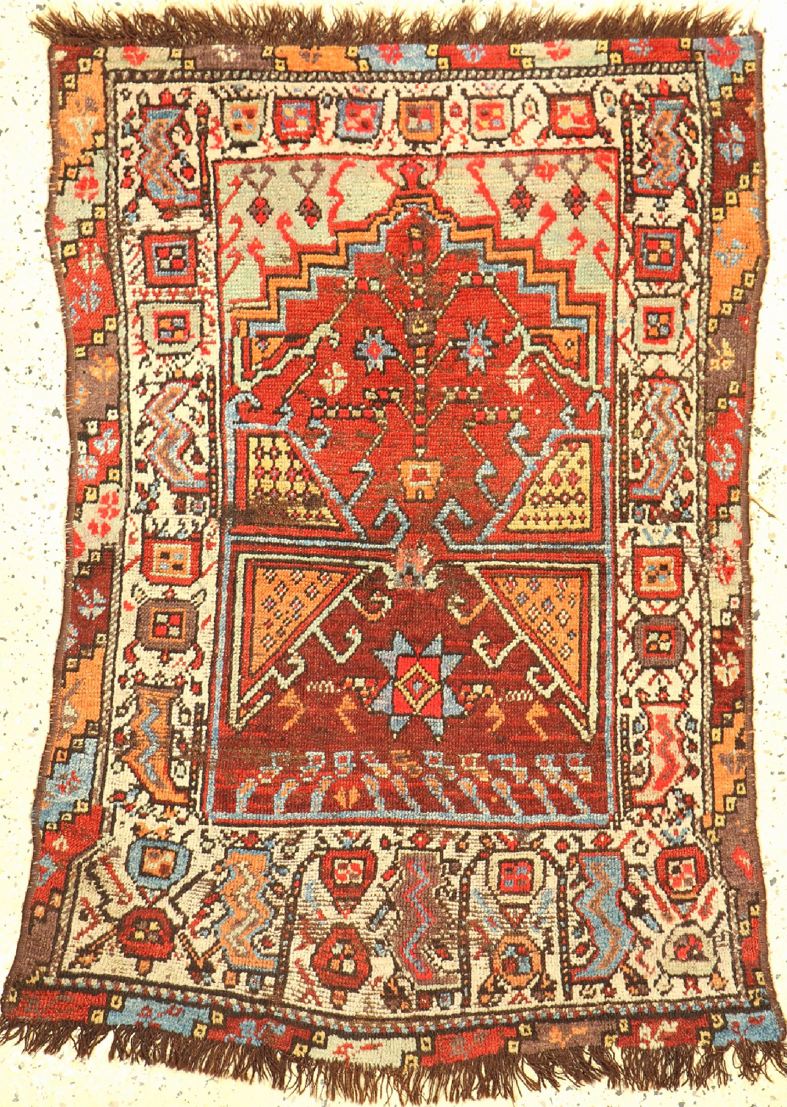 Konya antik, Türkei, 19.Jhd, Wolle auf Wolle, ca. 125 x 95 cm, verkürzt, EHZ: 3