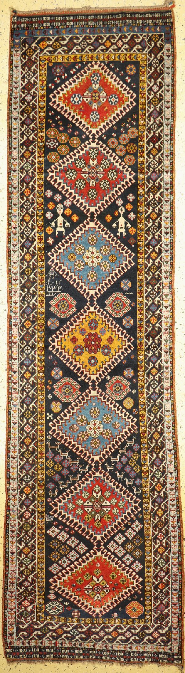 Ghaschgai alt, Persien, um 1920, Wolle auf Wolle, ca. 263 x 103 cm, EHZ: 2, (kleine Löcher)