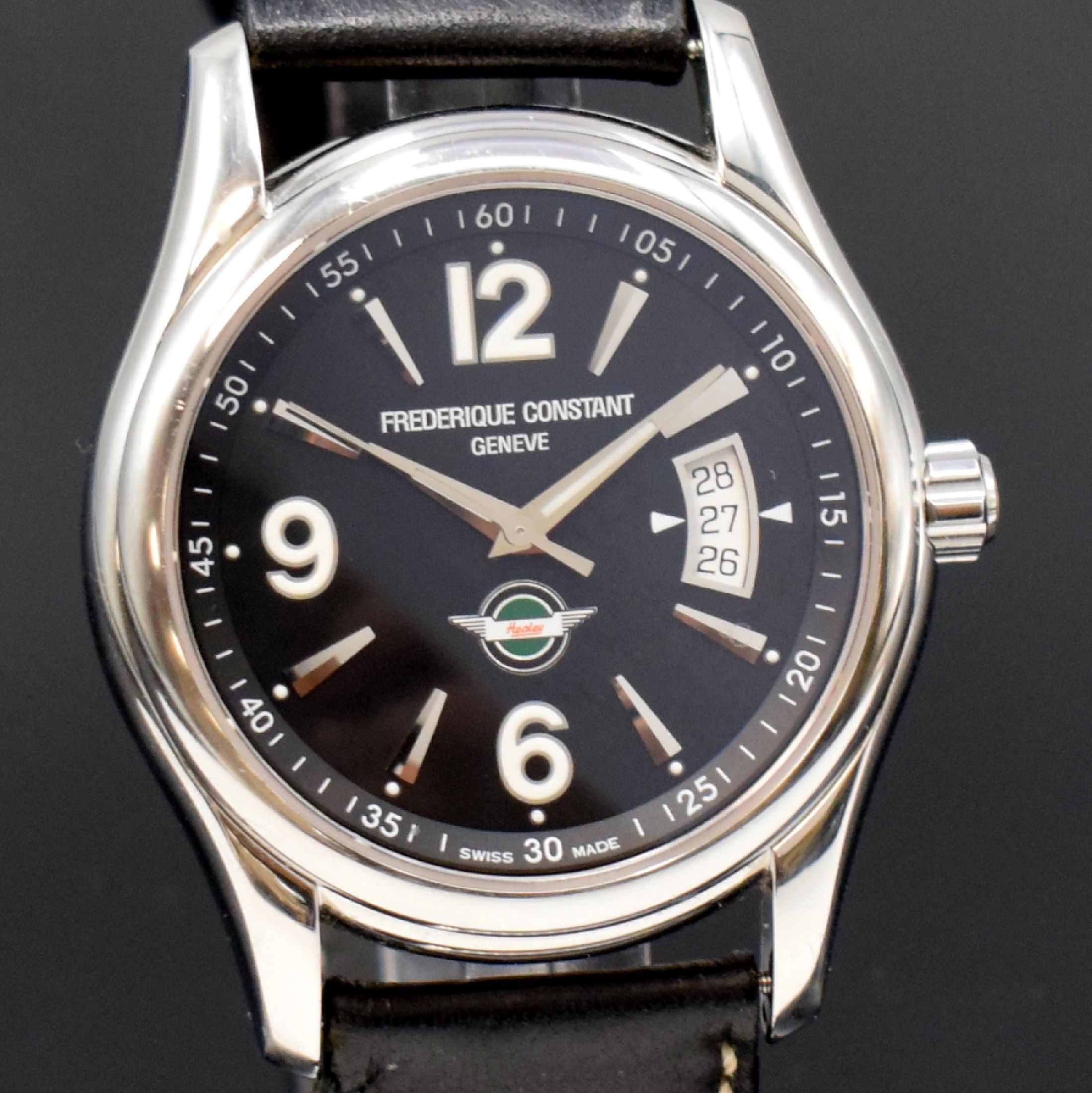 Detail b: FREDERIQUE CONSTANT auf 407 Stück limitierte Herrenarmbanduhr "Healey Challenge Canada" Schweiz um 2009 anl. Healey-Events, Automatik, ...